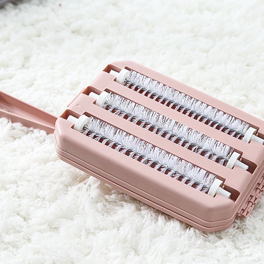 Carpet Cleaner Brush Dirt Handheld Sofa Bed Pet Hair Debris Dirt Fur Roller Brush Household Cleaning Tool