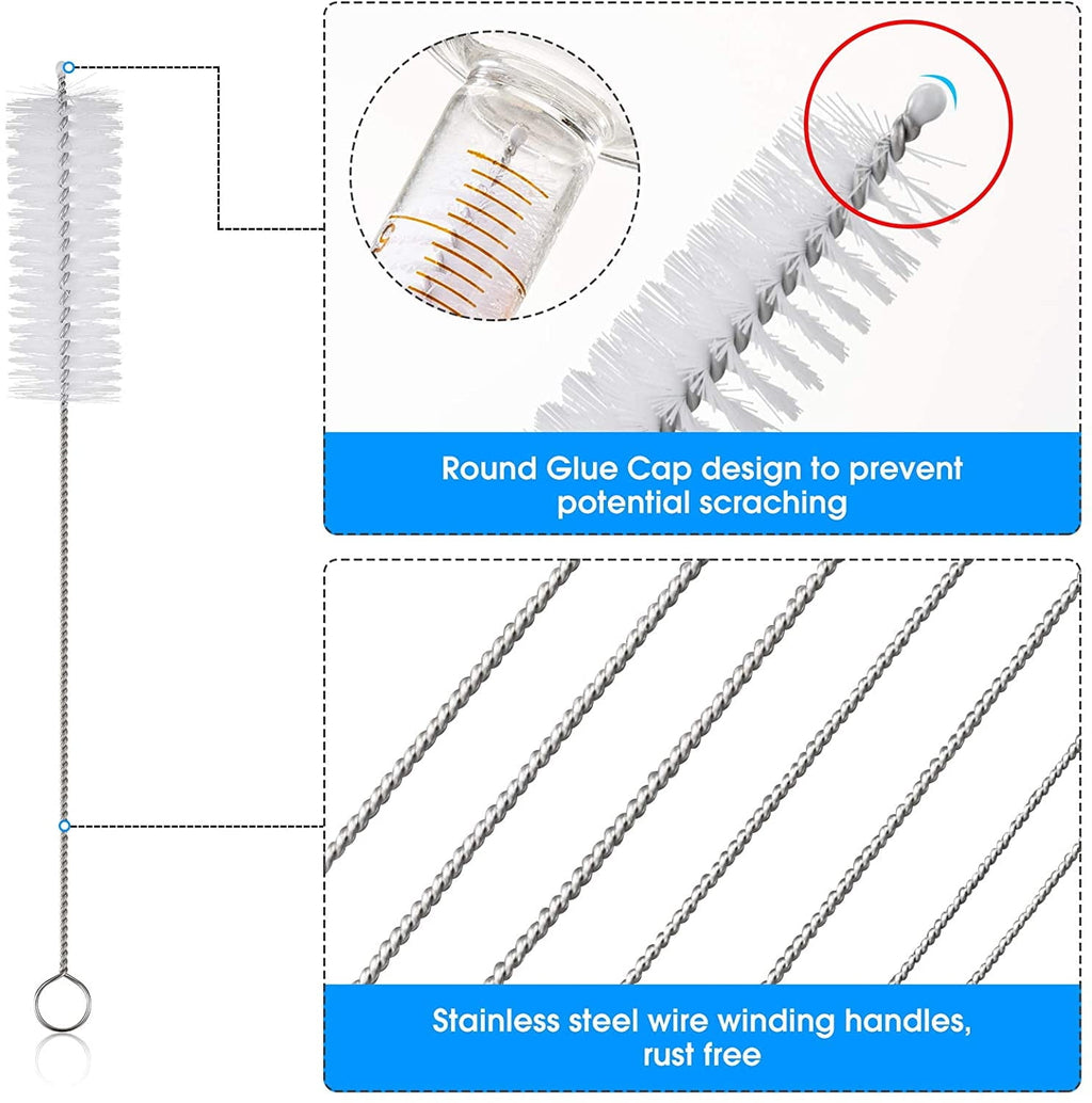 PLGEBR High-Quality Straw Cleaning Brush Extend to 1.08 in, 10 Count