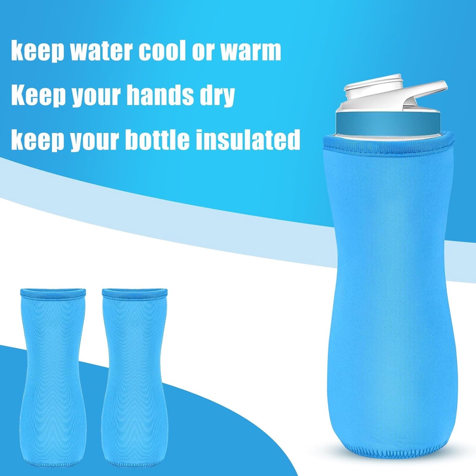 Water Bottle Sleeve Insulated Cover for  22oz Plastic Stainless Steel Bottles  Carrier Car Cup Sleeve