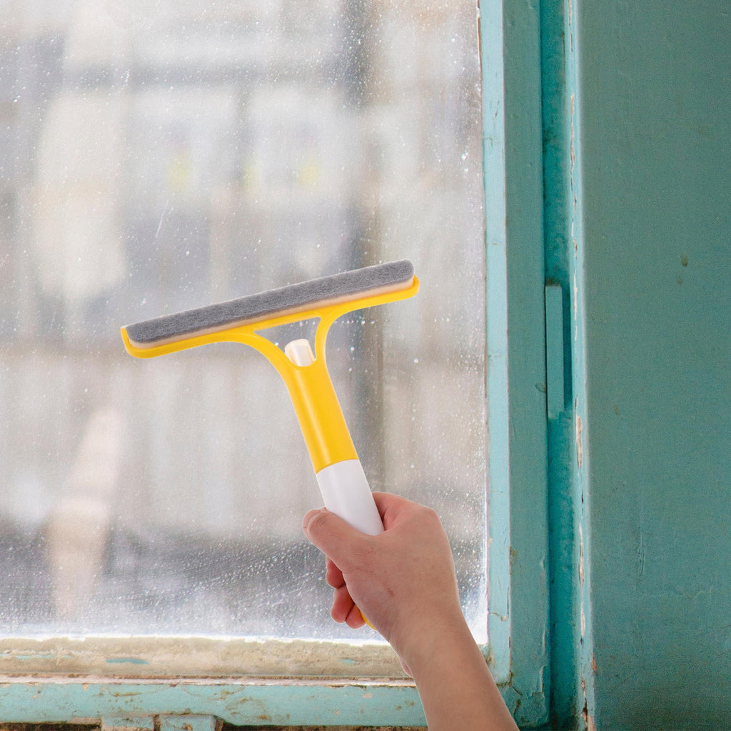 unbranded 3-In-1 Window Cleaner Spray And Squeegee With Brush Window Squeegee For Bathroom Glass Cleaning Shower Doors Car Windows And Household Mirrors Glass Cleaning Tools