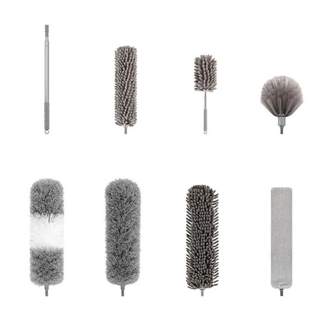 Set of 8 Electrostatic Duster Retractable Dust Remover Blanket Extended Brush Chenille Sets Cleaning Tools