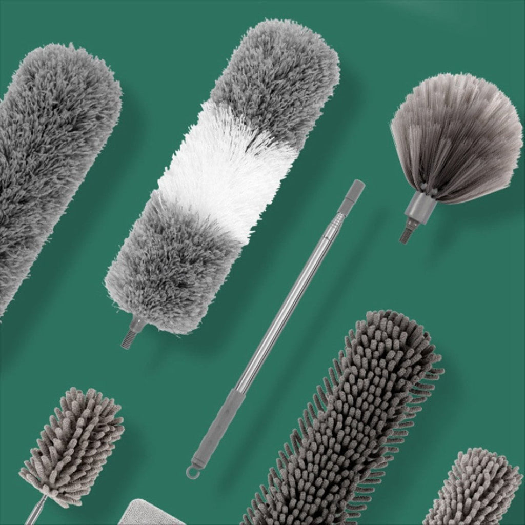 Set of 8 Electrostatic Duster Retractable Dust Remover Blanket Extended Brush Chenille Sets Cleaning Tools