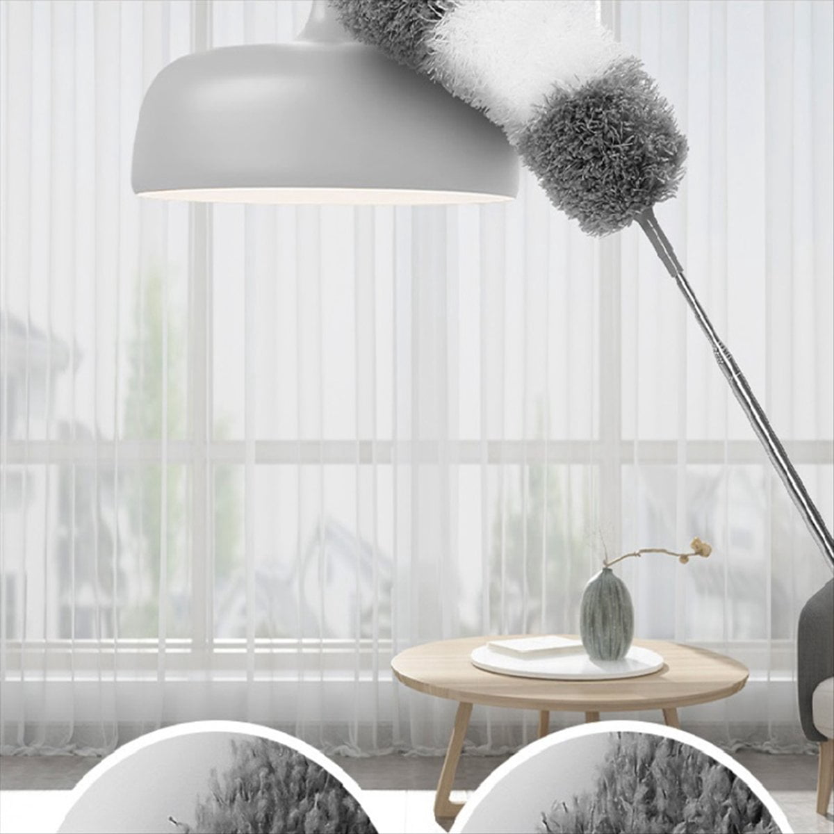 Set of 8 Electrostatic Duster Retractable Dust Remover Blanket Extended Brush Chenille Sets Cleaning Tools