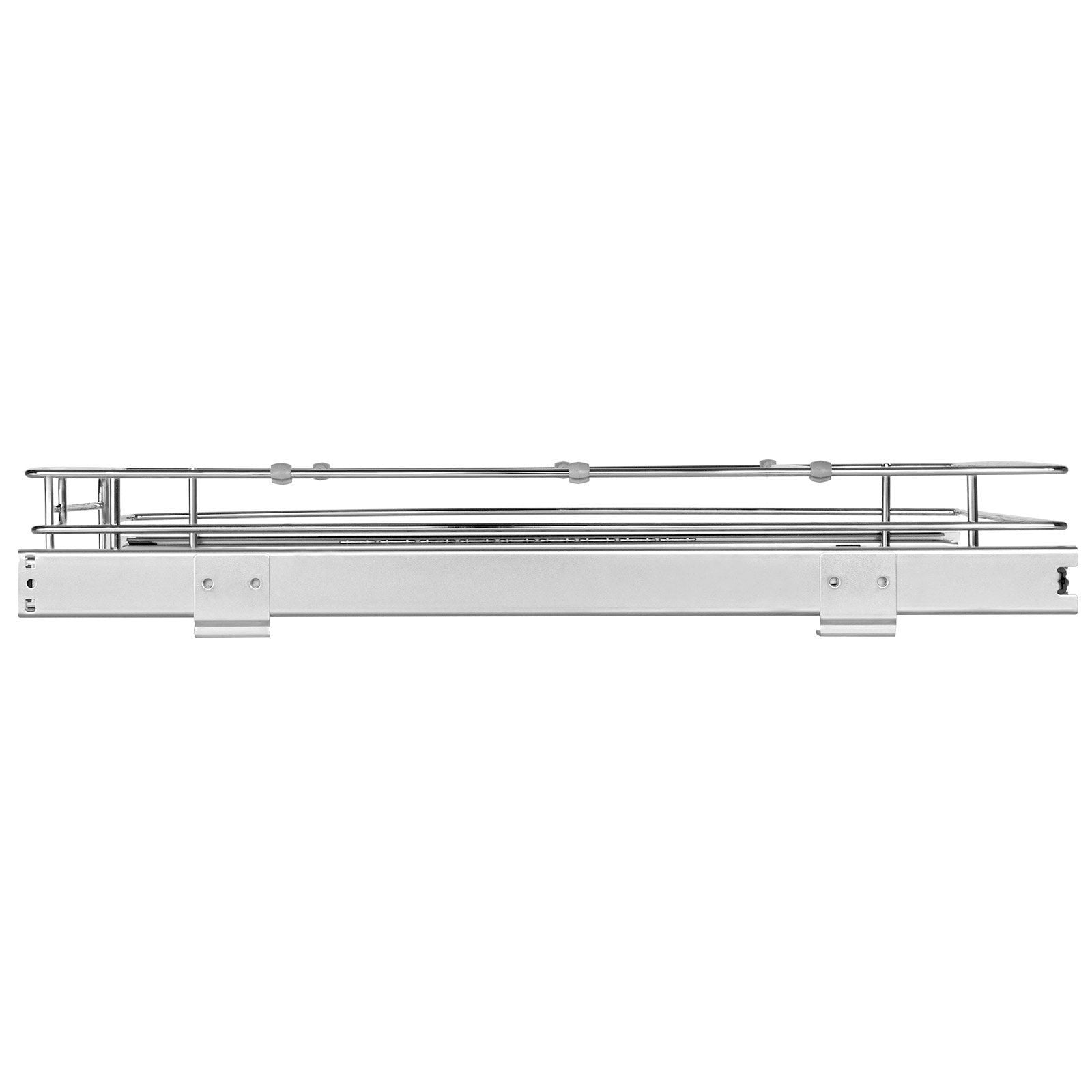 14"W x 21"D Pull Out Cabinet Organizer, Heavy Duty Sliding Shelves for Kitchen &amp; Bathroom, Chrome Steel Roll Out Drawers, Under Sink Storage