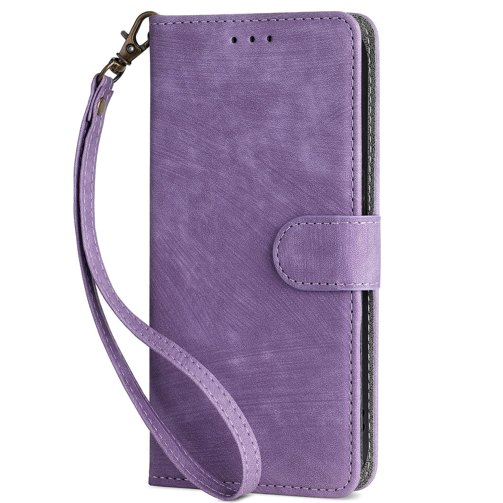 Case for TCL Lively Jitterbug Smart4 Wallet Protective Case, Leather Phone Case with Magnetic Closed Credit Card Slot - Wrist Strap Shockproof Protection Phone Case