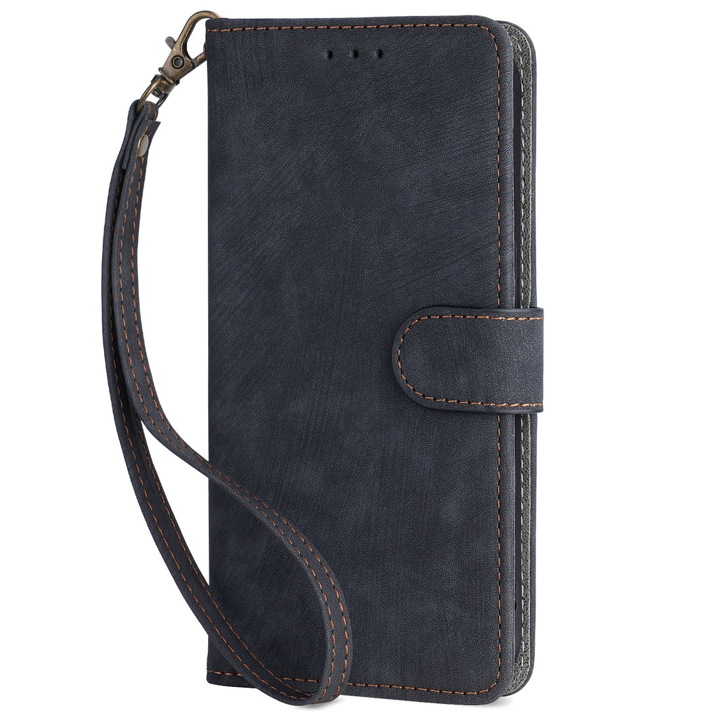 Case for TCL Lively Jitterbug Smart4 Wallet Protective Case, Leather Phone Case with Magnetic Closed Credit Card Slot - Wrist Strap Shockproof Protection Phone Case