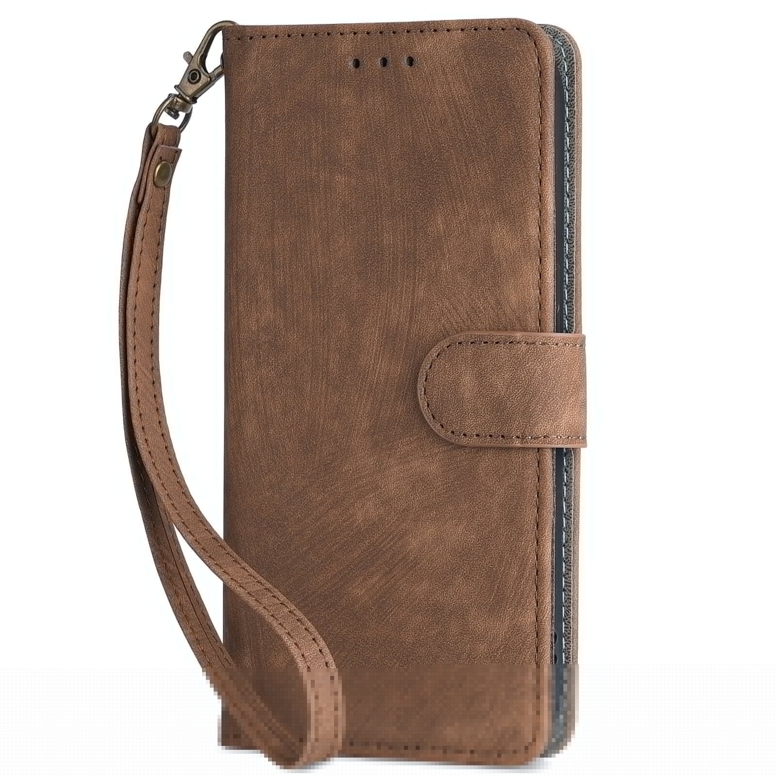 Case for TCL Lively Jitterbug Smart4 Wallet Protective Case, Leather Phone Case with Magnetic Closed Credit Card Slot - Wrist Strap Shockproof Protection Phone Case