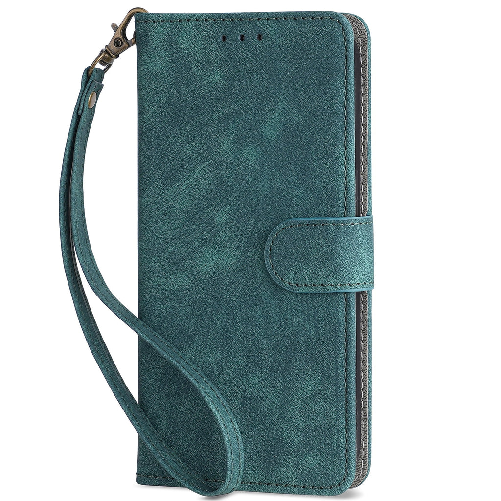 Case for TCL Lively Jitterbug Smart4 Wallet Protective Case, Leather Phone Case with Magnetic Closed Credit Card Slot - Wrist Strap Shockproof Protection Phone Case