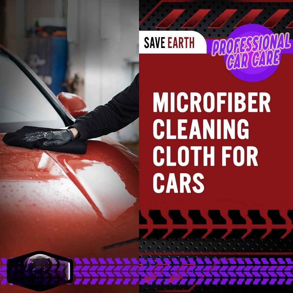 50PK Microfiber Cleaning Cloth 12×12", Absorbent Towels for Car, House, Kitchen &amp; Window