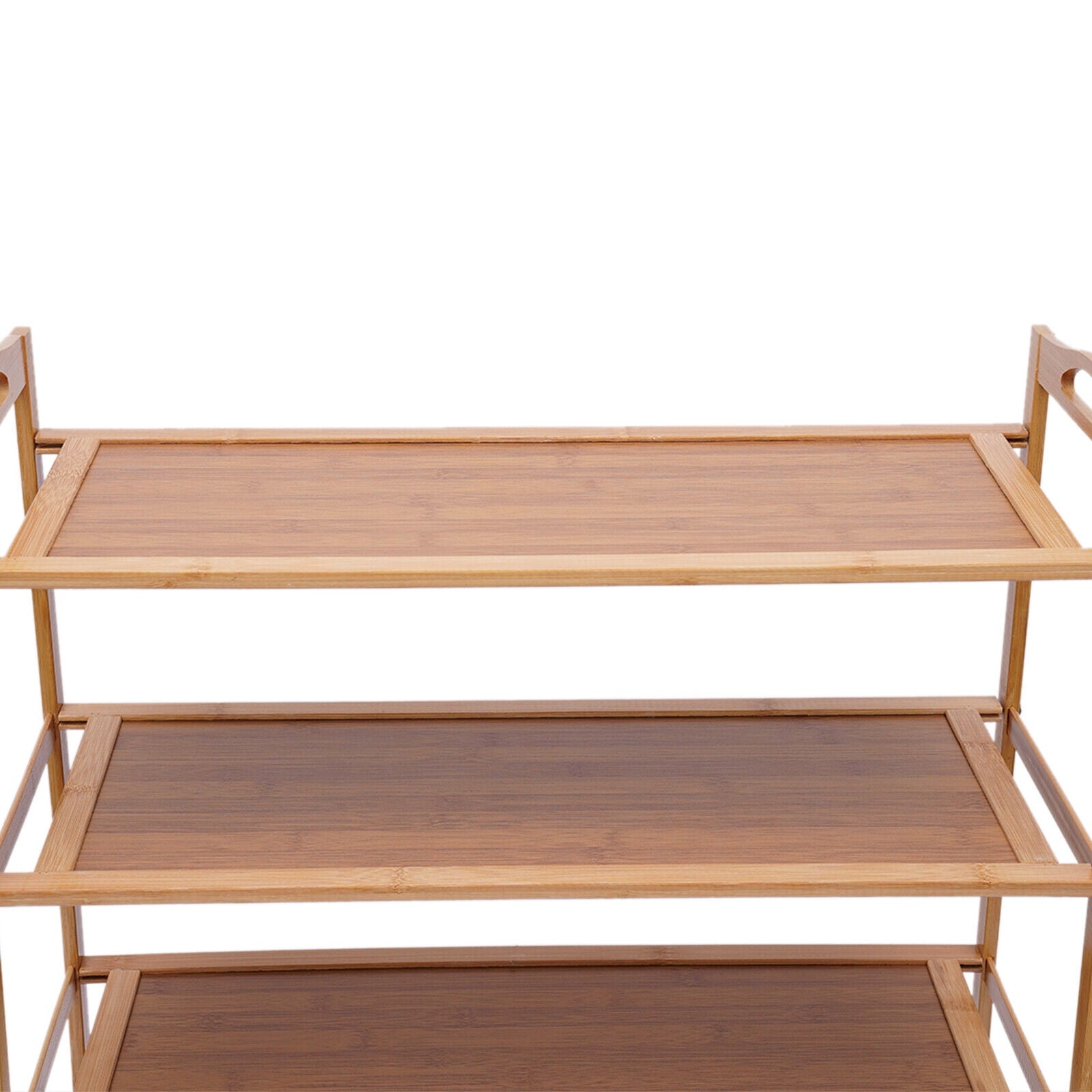 Bamboo 4 Tier Shoe Shelf Durable Bamboo Home Shoe Rack Furniture Decor Entryway Shoe Storage Rack 11-15 pairs Capacity