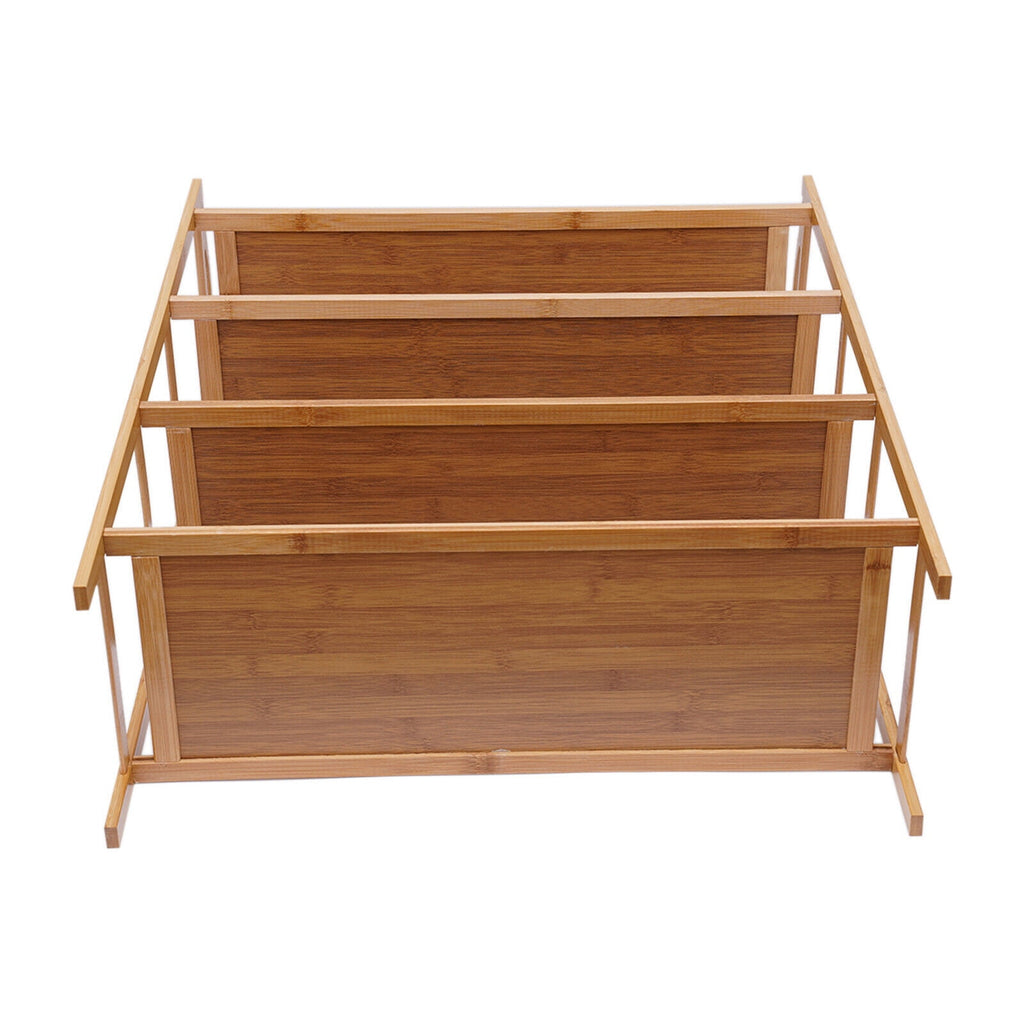 Bamboo 4 Tier Shoe Shelf Durable Bamboo Home Shoe Rack Furniture Decor Entryway Shoe Storage Rack 11-15 pairs Capacity