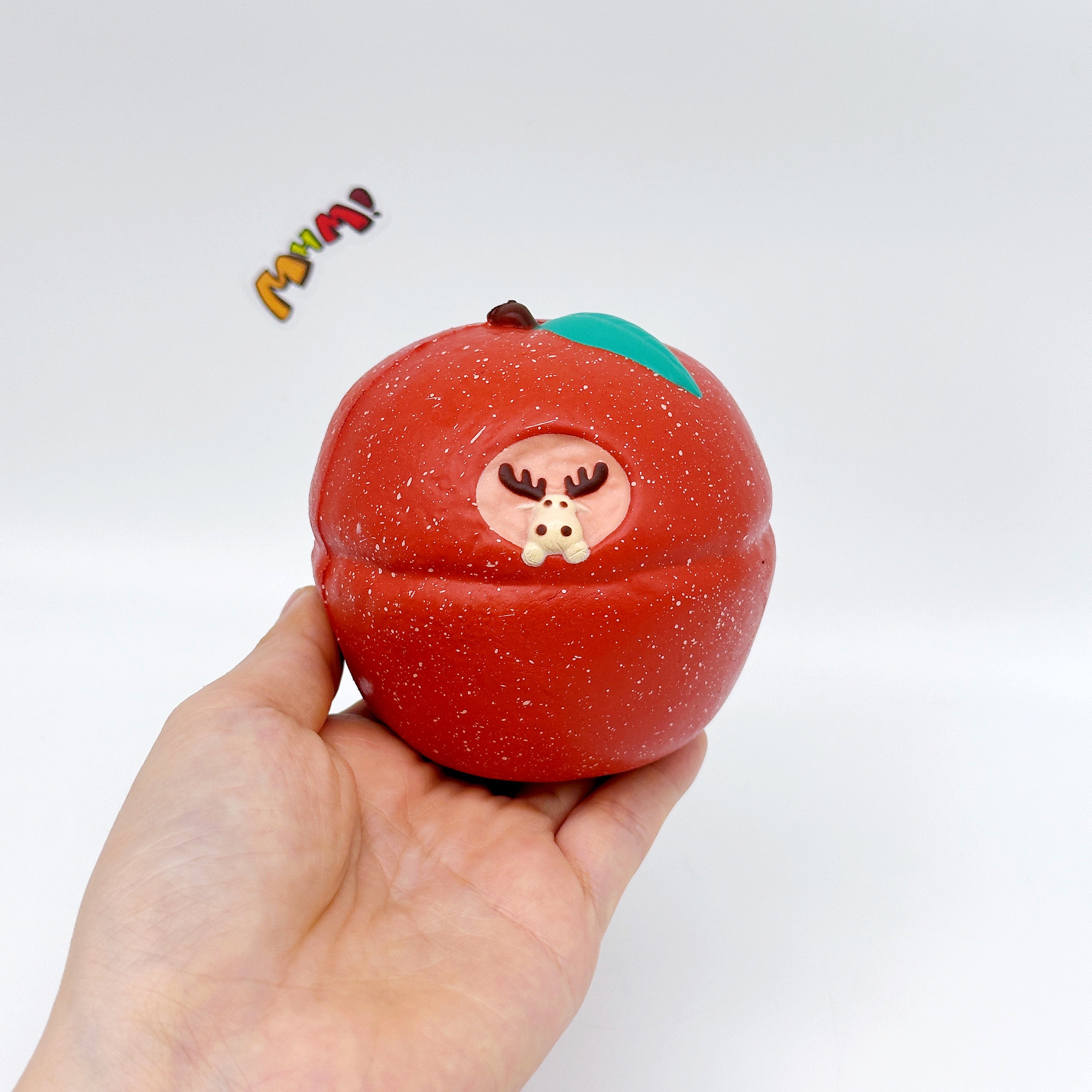 Slow Rise Apple Squishy with Cute Deer – Squeeze Away Stress