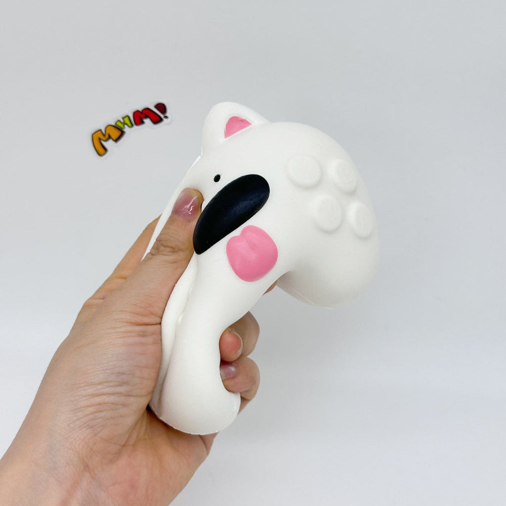 Kawaii Dog Squishy: Tofu Dog -- Controller -- Headphone Case! 🐶
