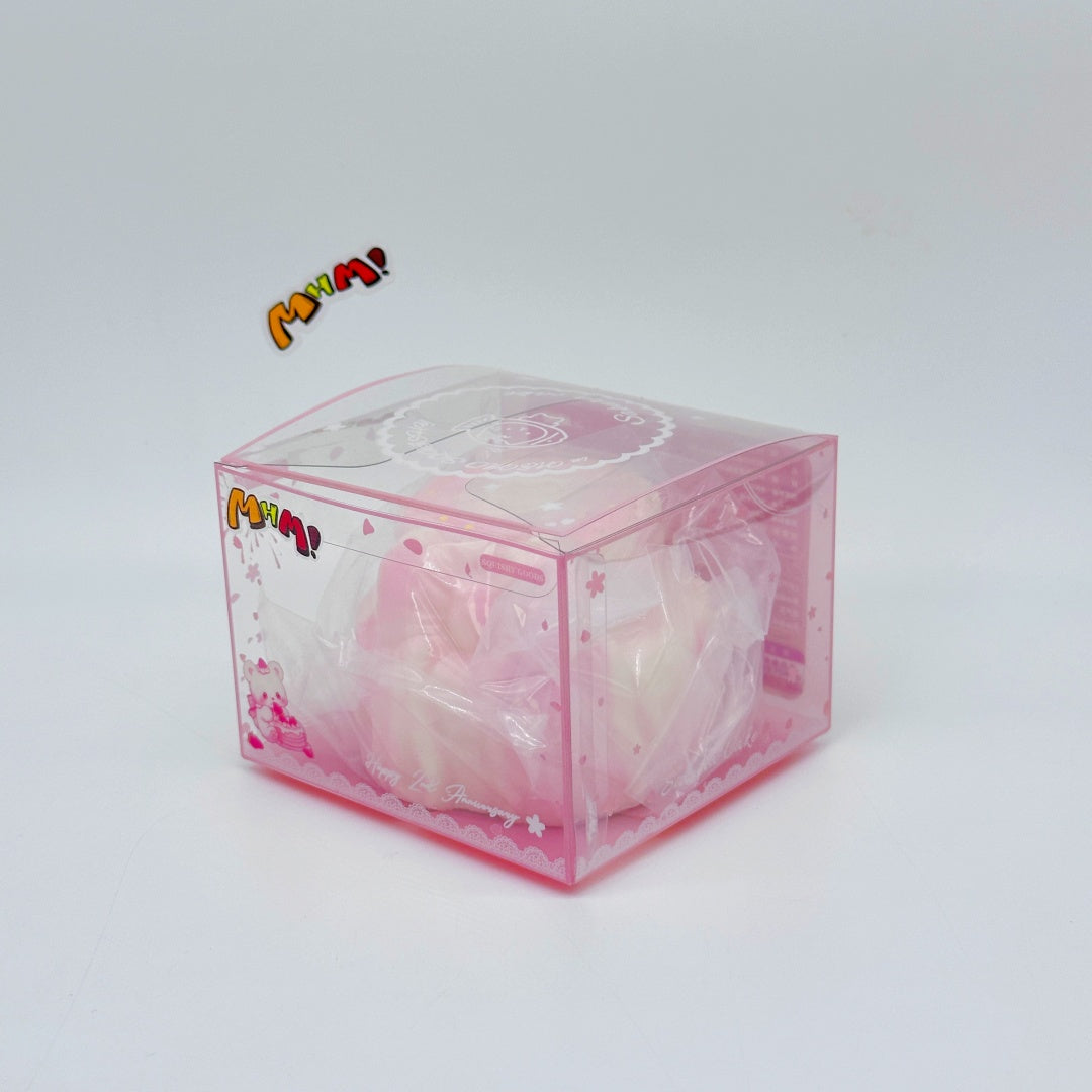 Cute Two-Tier Cake Stress Relief Squishy with Bow🎀🎂