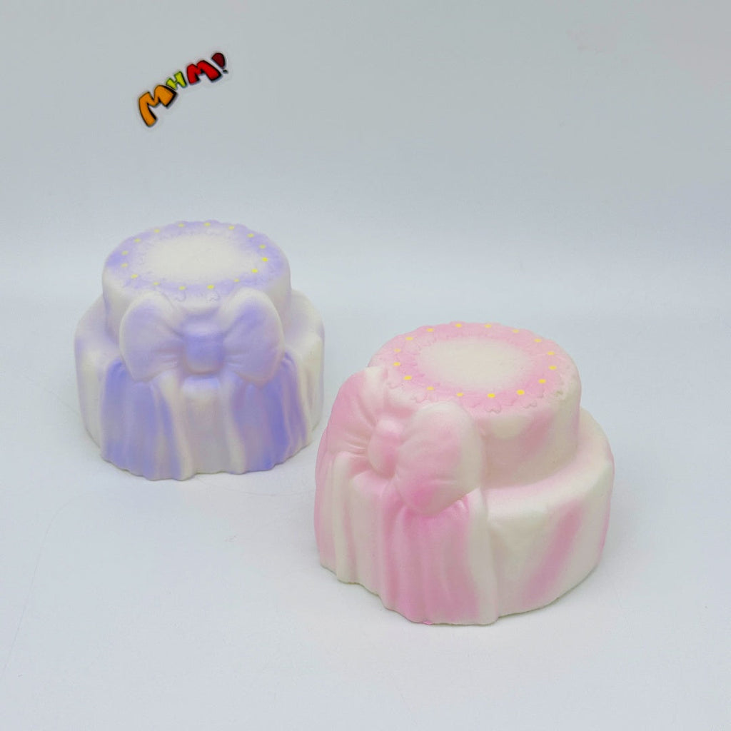 Cute Two-Tier Cake Stress Relief Squishy with Bow🎀🎂