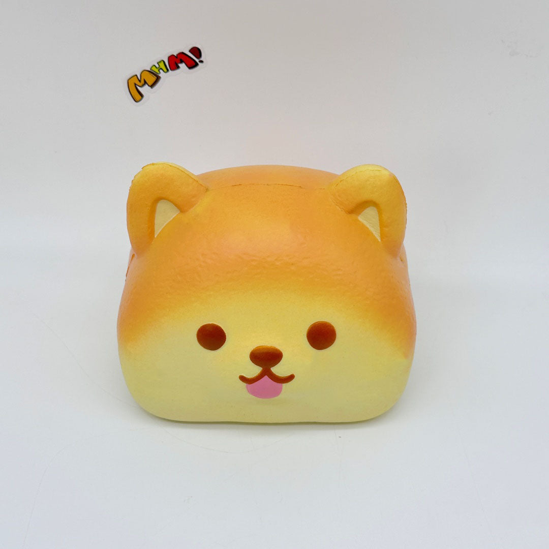 Ultra-Soft Shiba Toast Squishy – Slow Rise & Irresistibly Cute! 🐶🍦