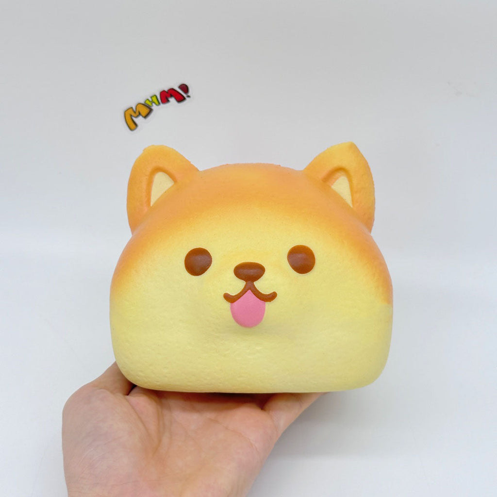 Ultra-Soft Shiba Toast Squishy – Slow Rise & Irresistibly Cute! 🐶🍦