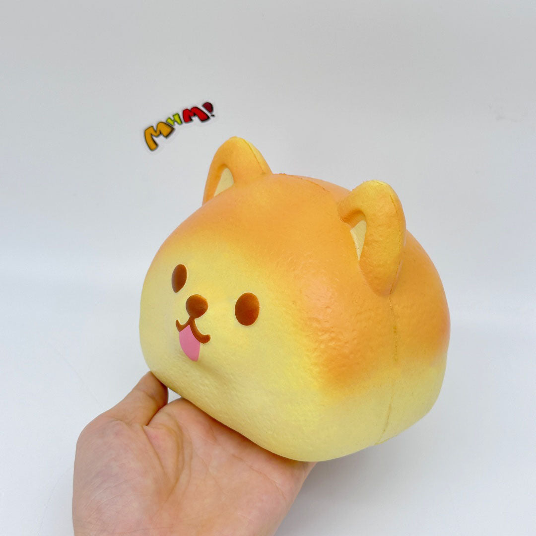 Ultra-Soft Shiba Toast Squishy – Slow Rise & Irresistibly Cute! 🐶🍦