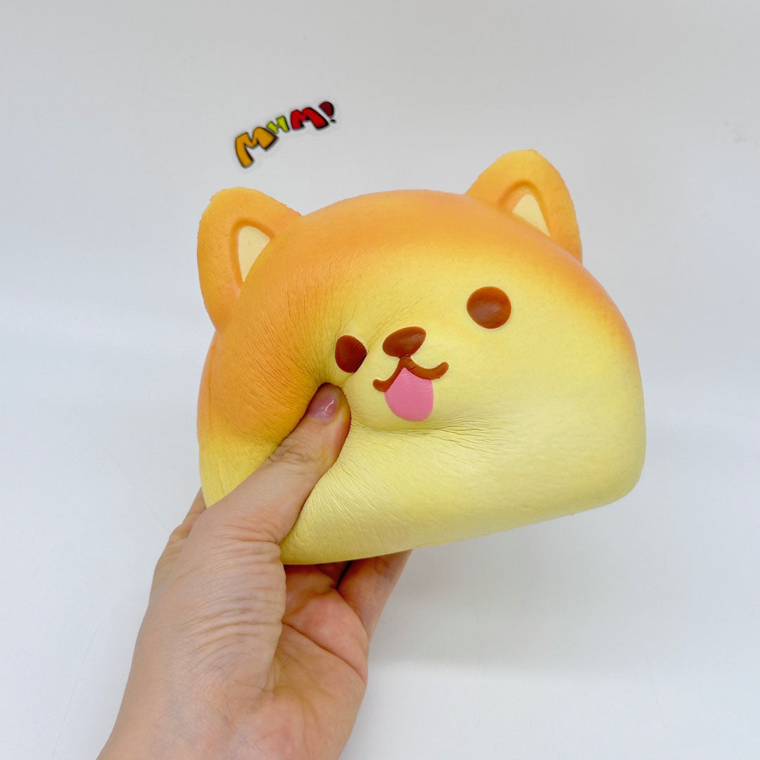 Ultra-Soft Shiba Toast Squishy – Slow Rise & Irresistibly Cute! 🐶🍦