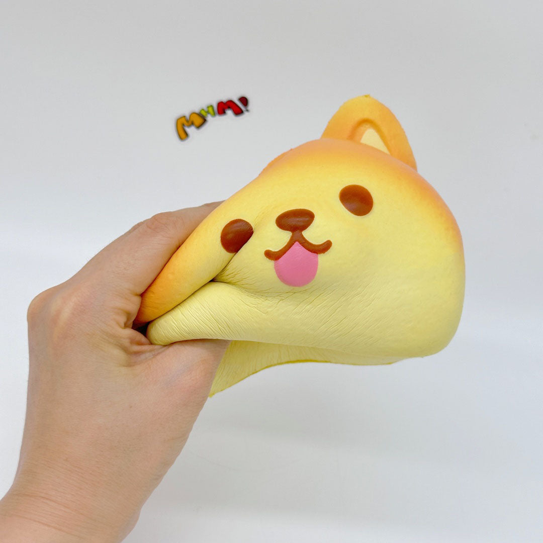 Ultra-Soft Shiba Toast Squishy – Slow Rise & Irresistibly Cute! 🐶🍦