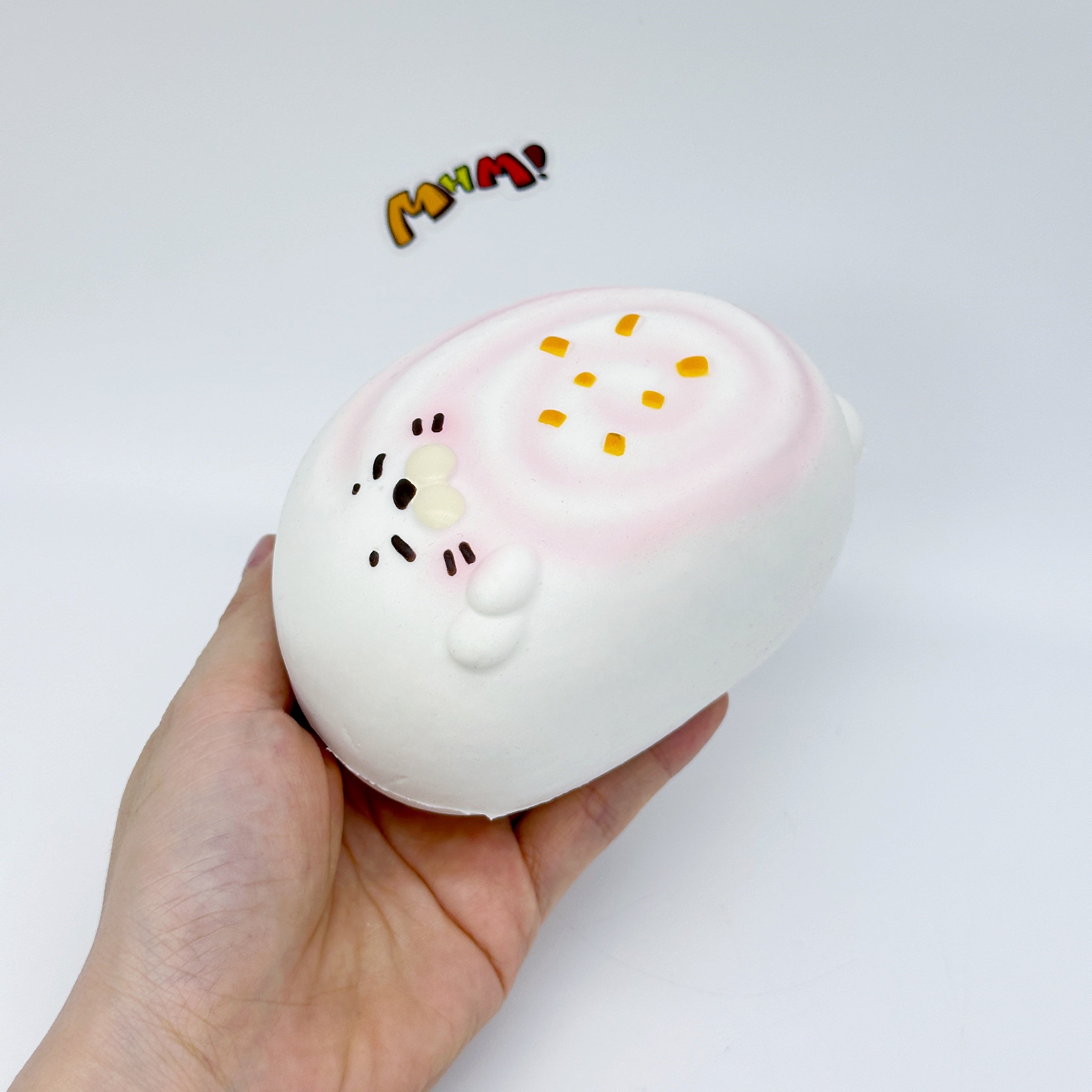 Sleepy Seal Squishy | Cute Pink Swirl Cream Slow Rising Stress Relief Toy 🧁