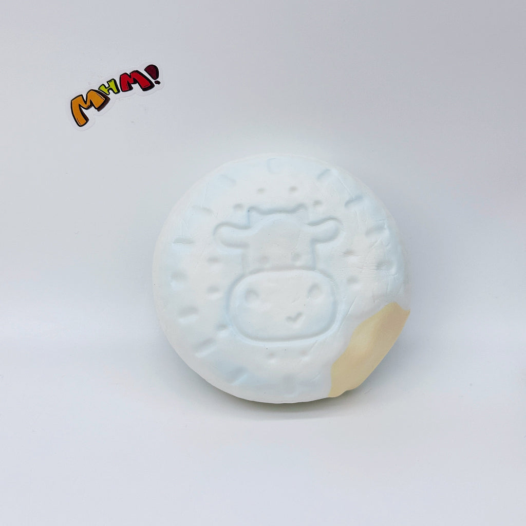🐮 Milk Cookie Squishy | Cute Cow Print Milk Biscuit Slow Rising Stress Relief Toy 🧈