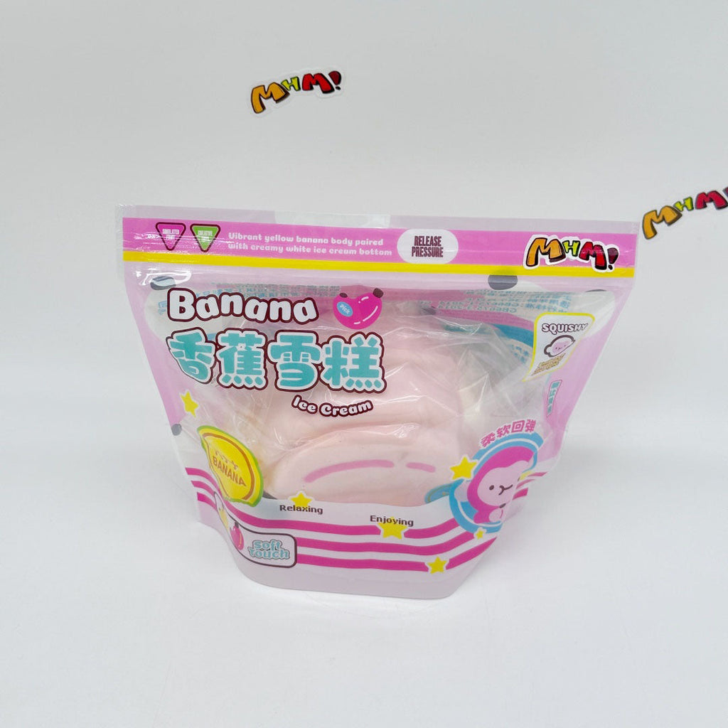 Pink Banana Slow Rise Squishy Toy