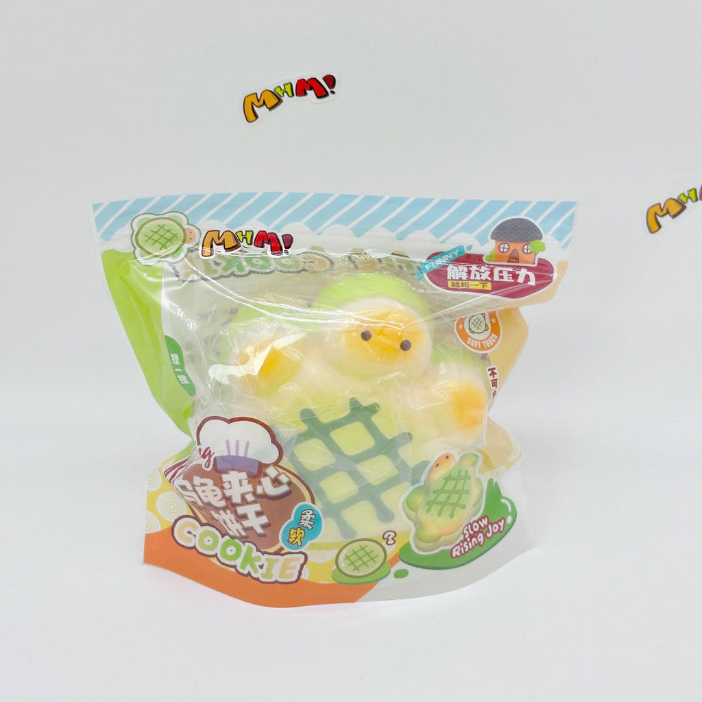 Slow Rise Cute Turtle Cookie Squishy – Squeeze Away Stress!