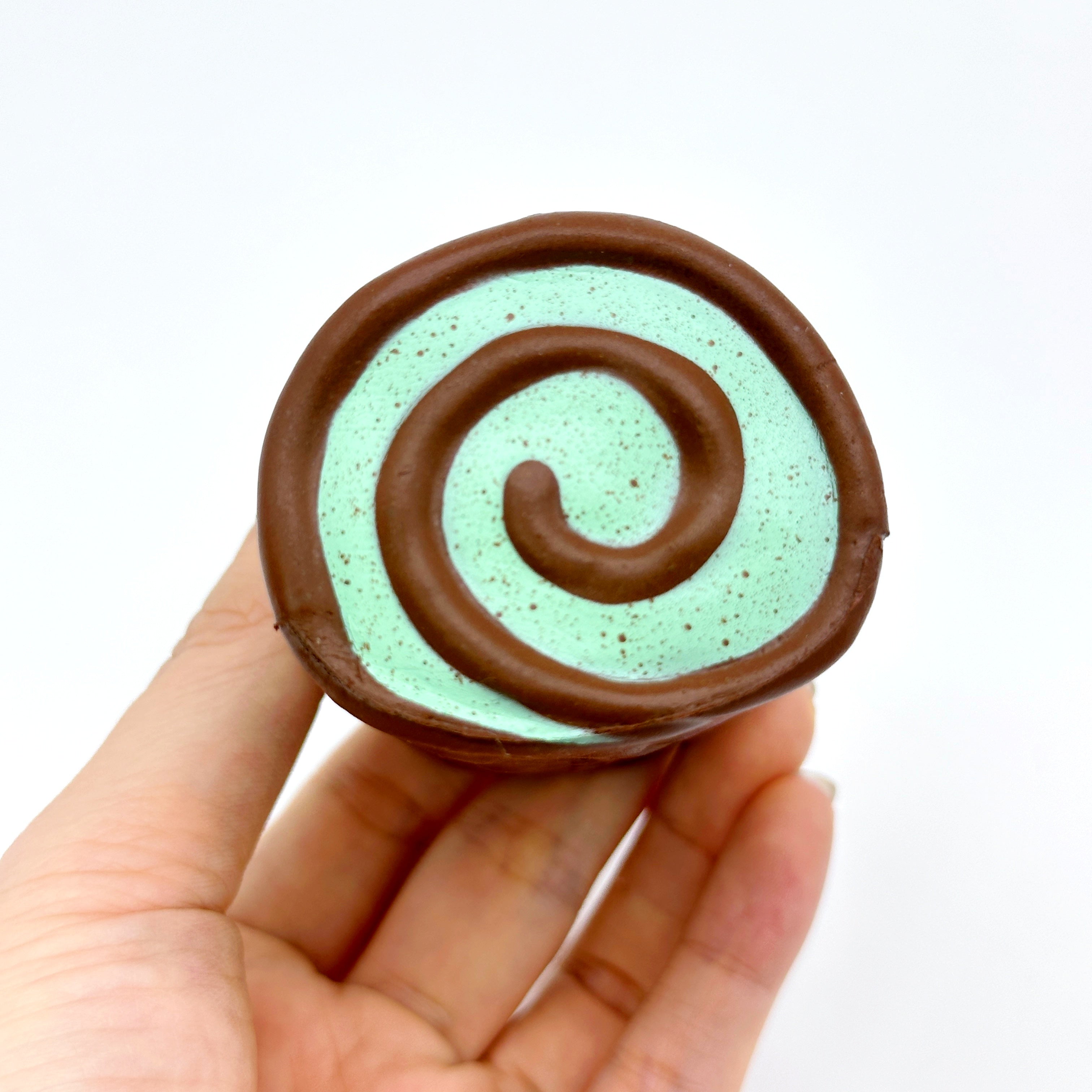 Mint Chocolate Roll Slow Rise Squishy Toy