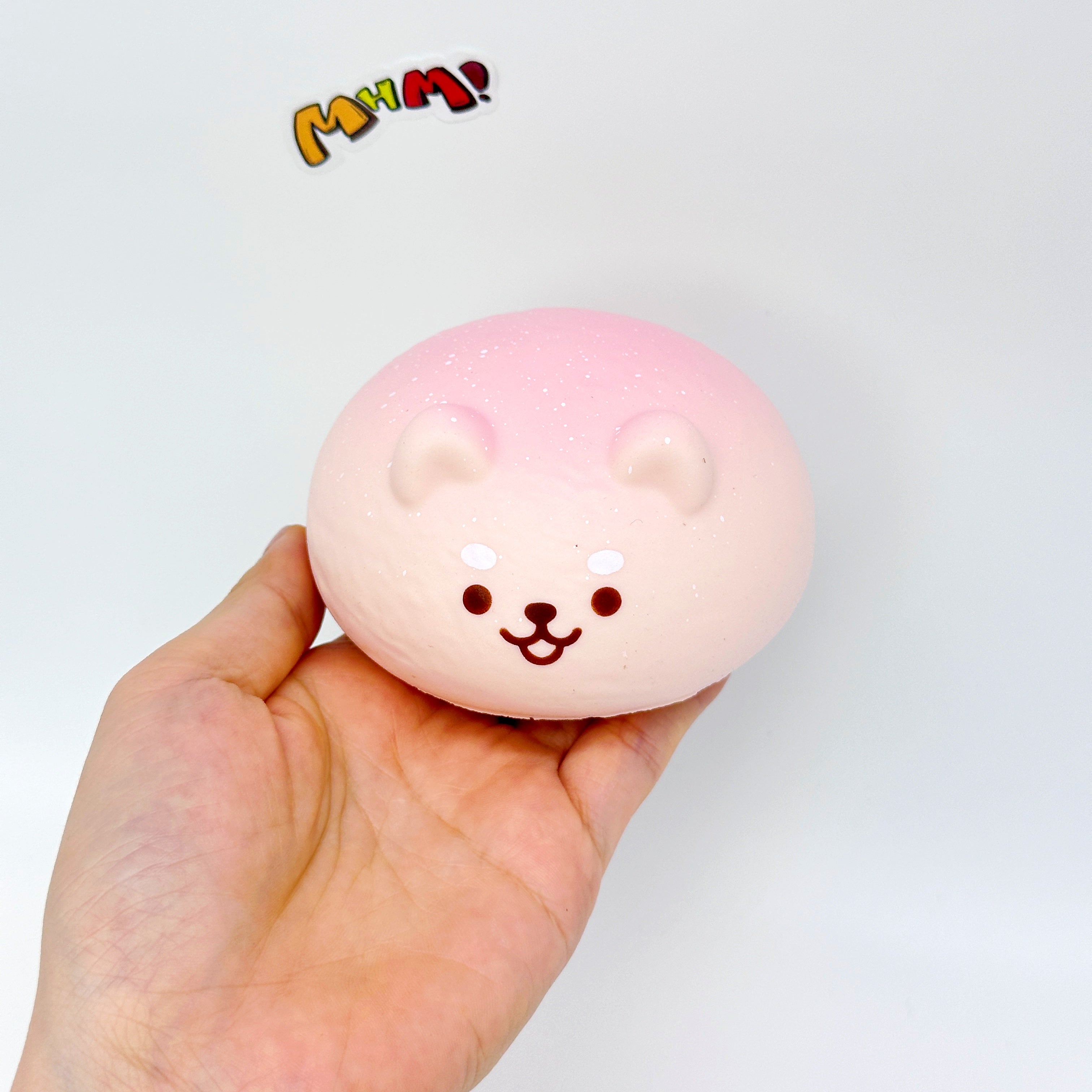Pink Shiba Inu Steamed Bun Squishy Toy