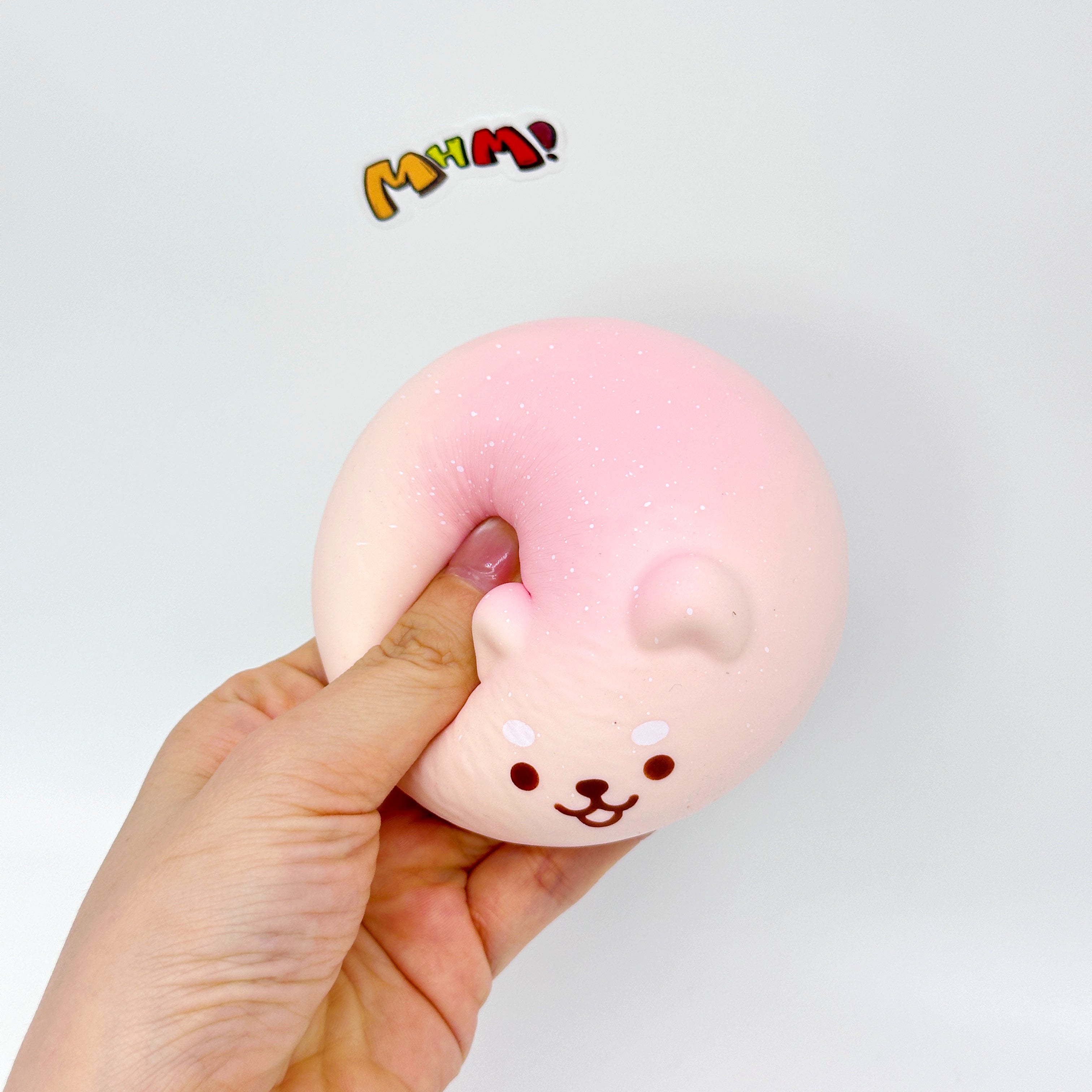 Pink Shiba Inu Steamed Bun Squishy Toy