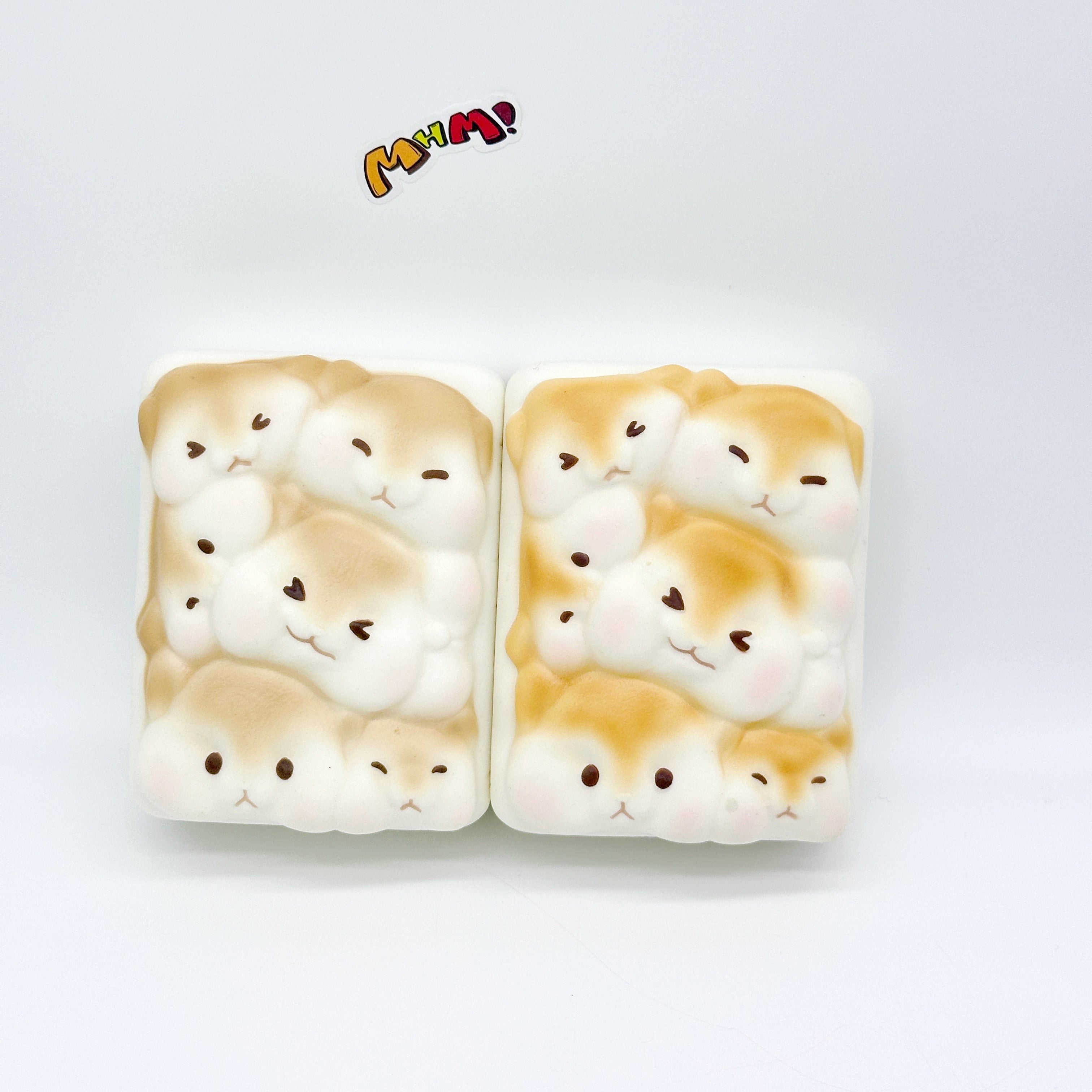 3D Hamster Toast Slow Rise Squishy
