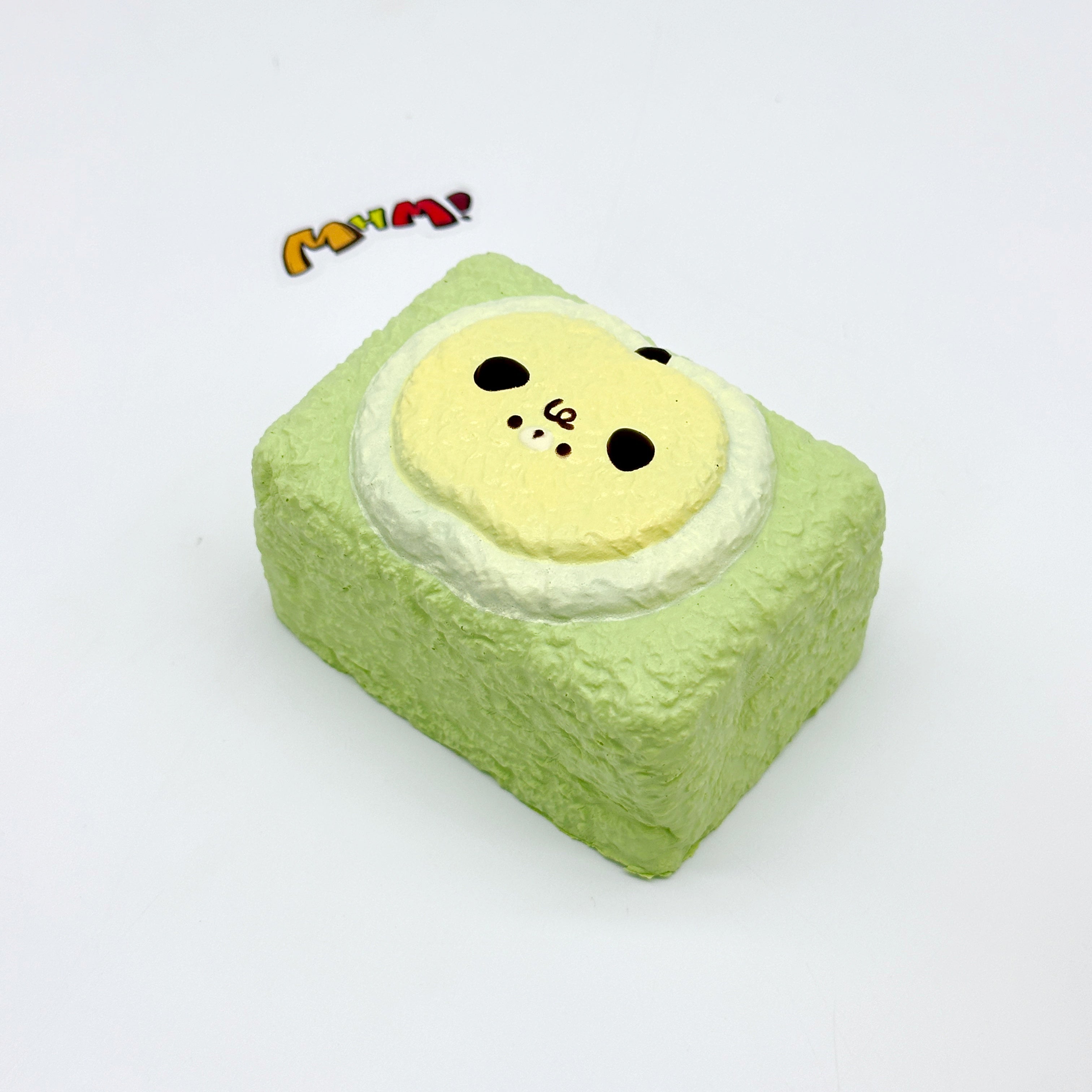 🍒🍊🍏🍌 Animal Face Toast Squishy - 4 Styles Cherry/Orange/Green Apple/Banana Slow Rising Squeeze Toy | Cute Food Stress Relief Toy