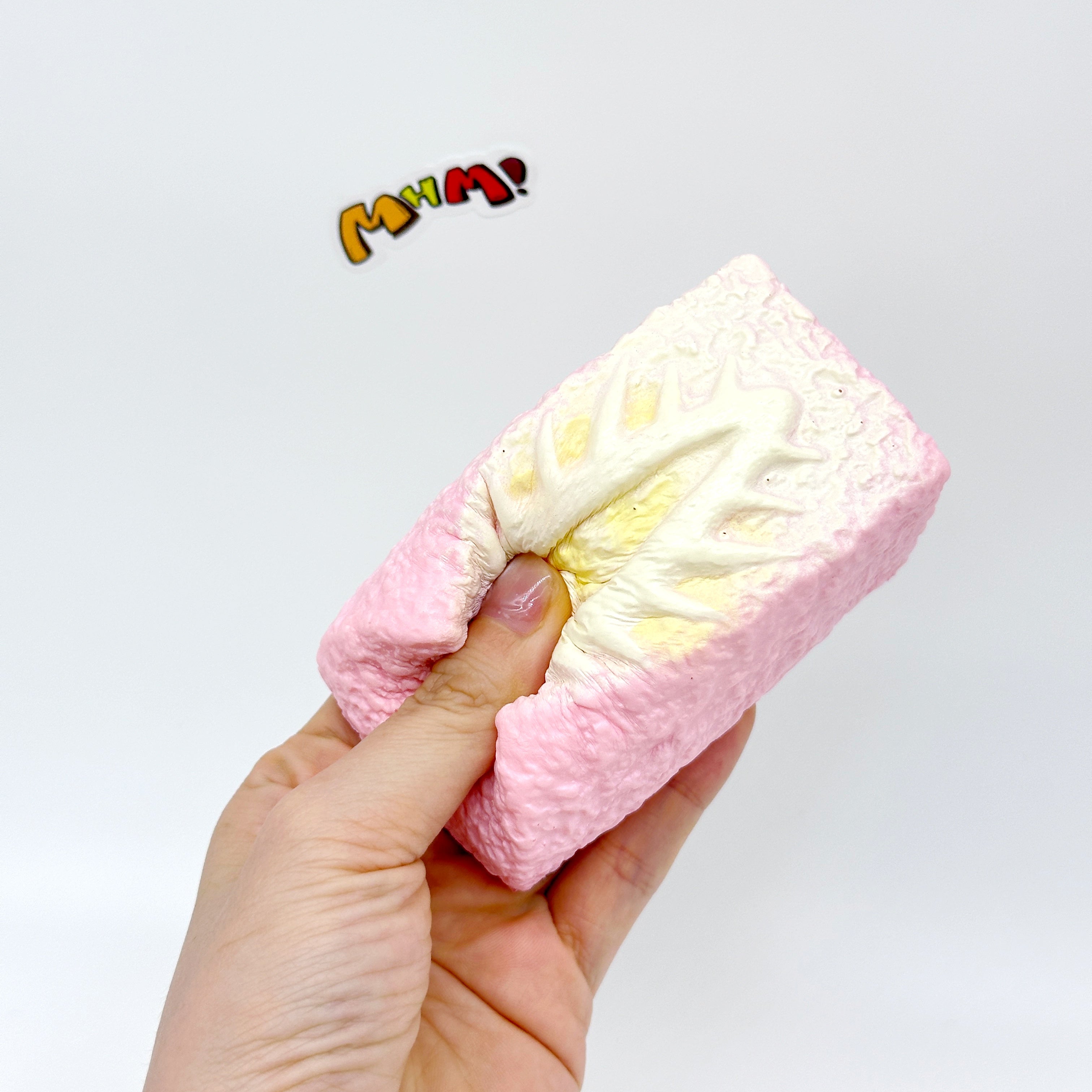 🥝🍓🍍🍈 Fruit Toast Squishy - 4 Styles Kiwi/Strawberry/Pineapple/Honeydew Slow Rising Squeeze Toy | Cute Food Stress Relief Toy