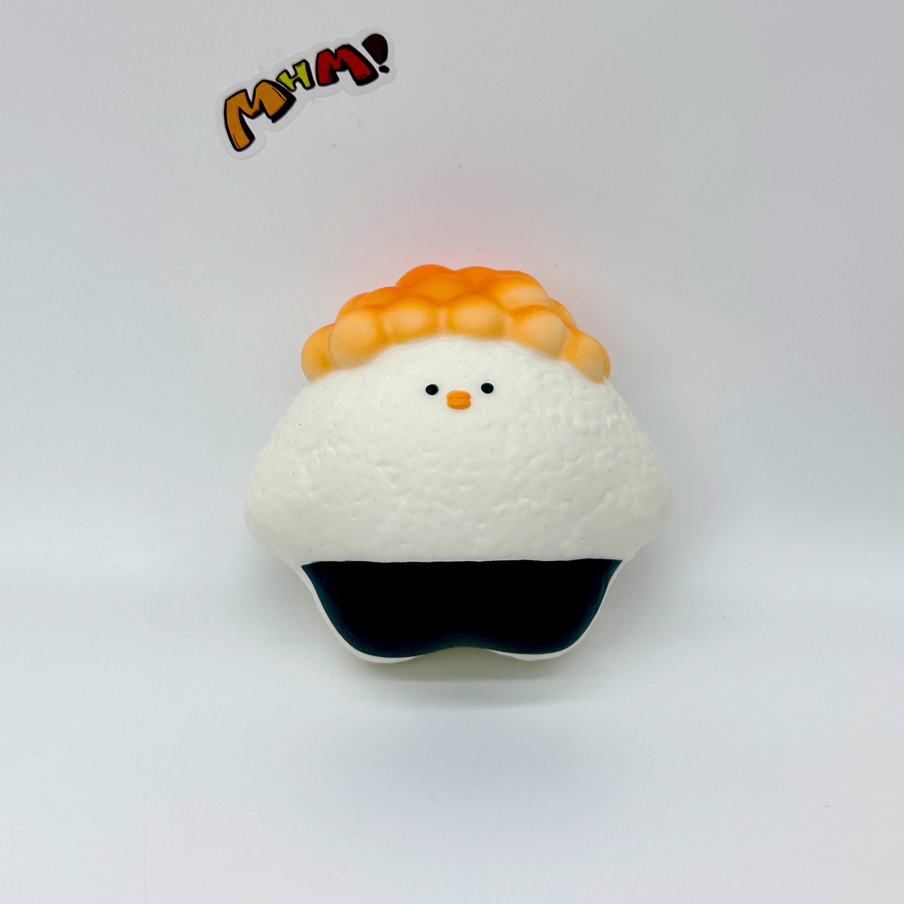 Slow recovery fish roe, salmon and chicken sushi Squishy