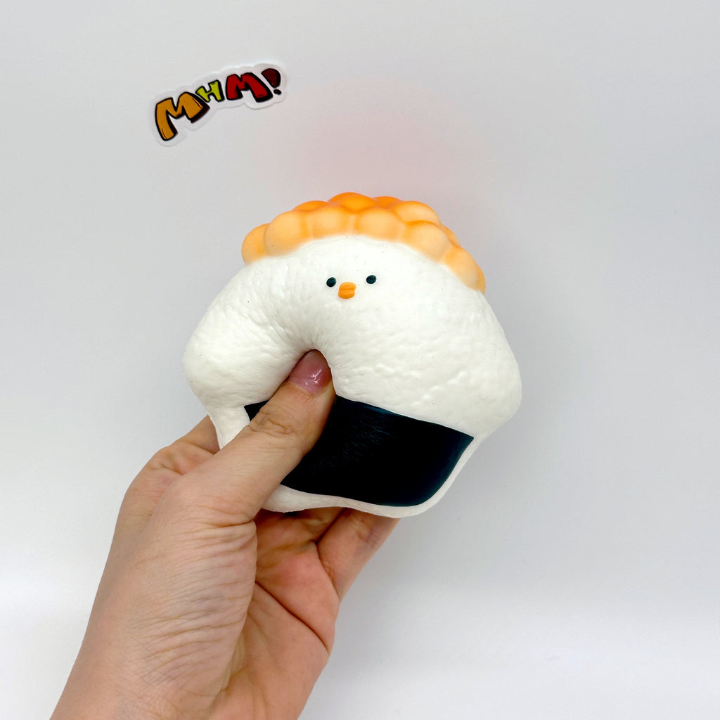 Slow recovery fish roe, salmon and chicken sushi Squishy