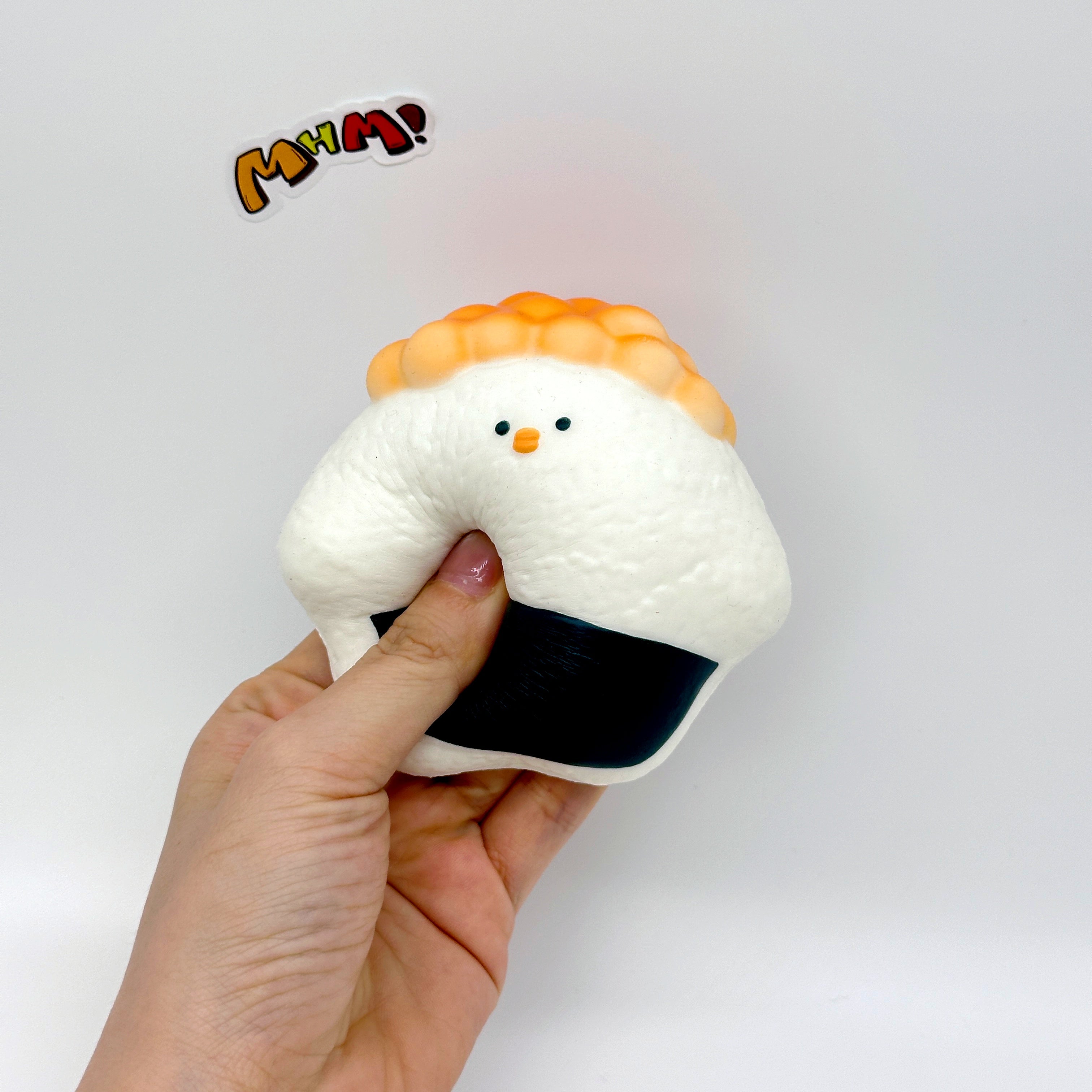 Slow recovery fish roe, salmon and chicken sushi Squishy