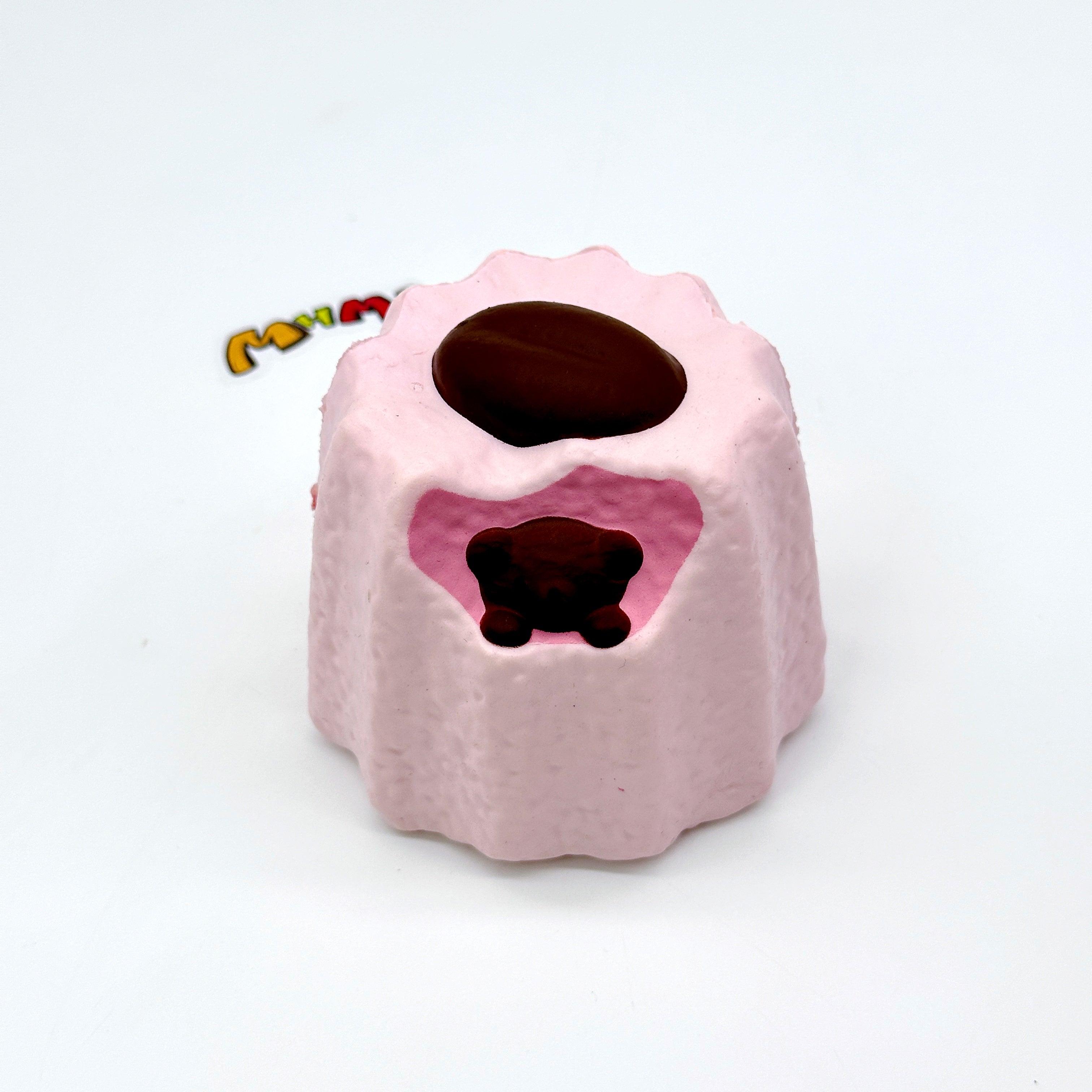 Kawaii Peeking Bear Pudding Squishy 🐻🍮
