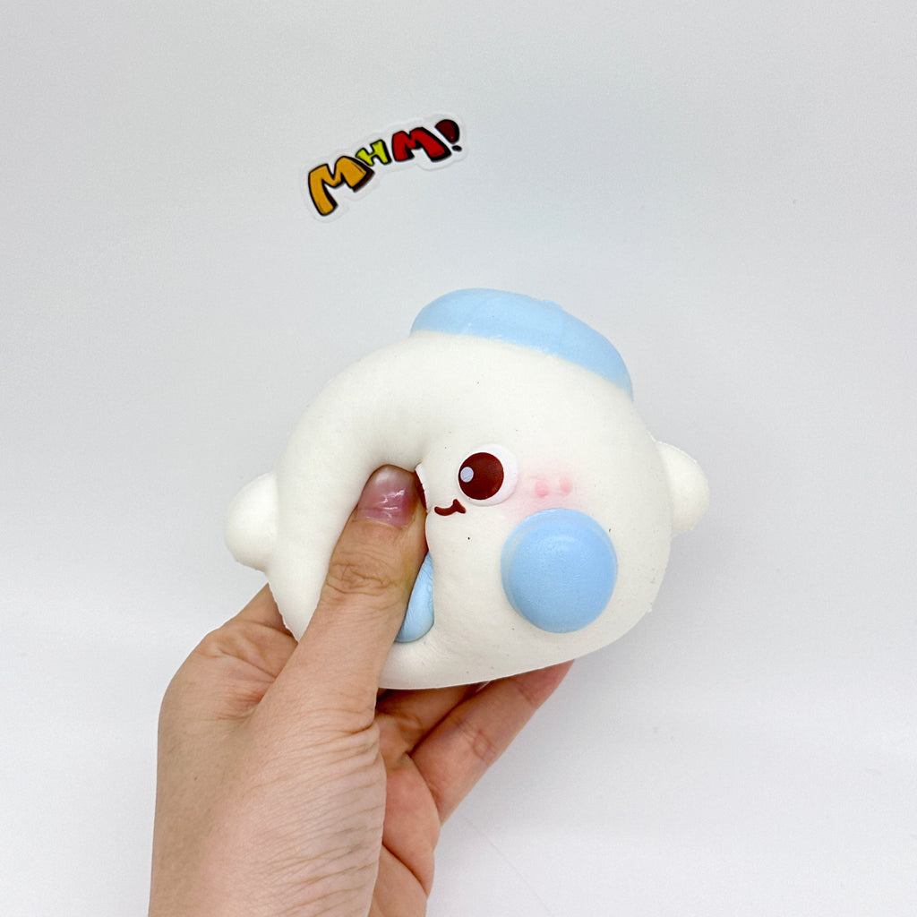 ☁️ Blue Beret Dazed Ball Squishy Slow-Rise