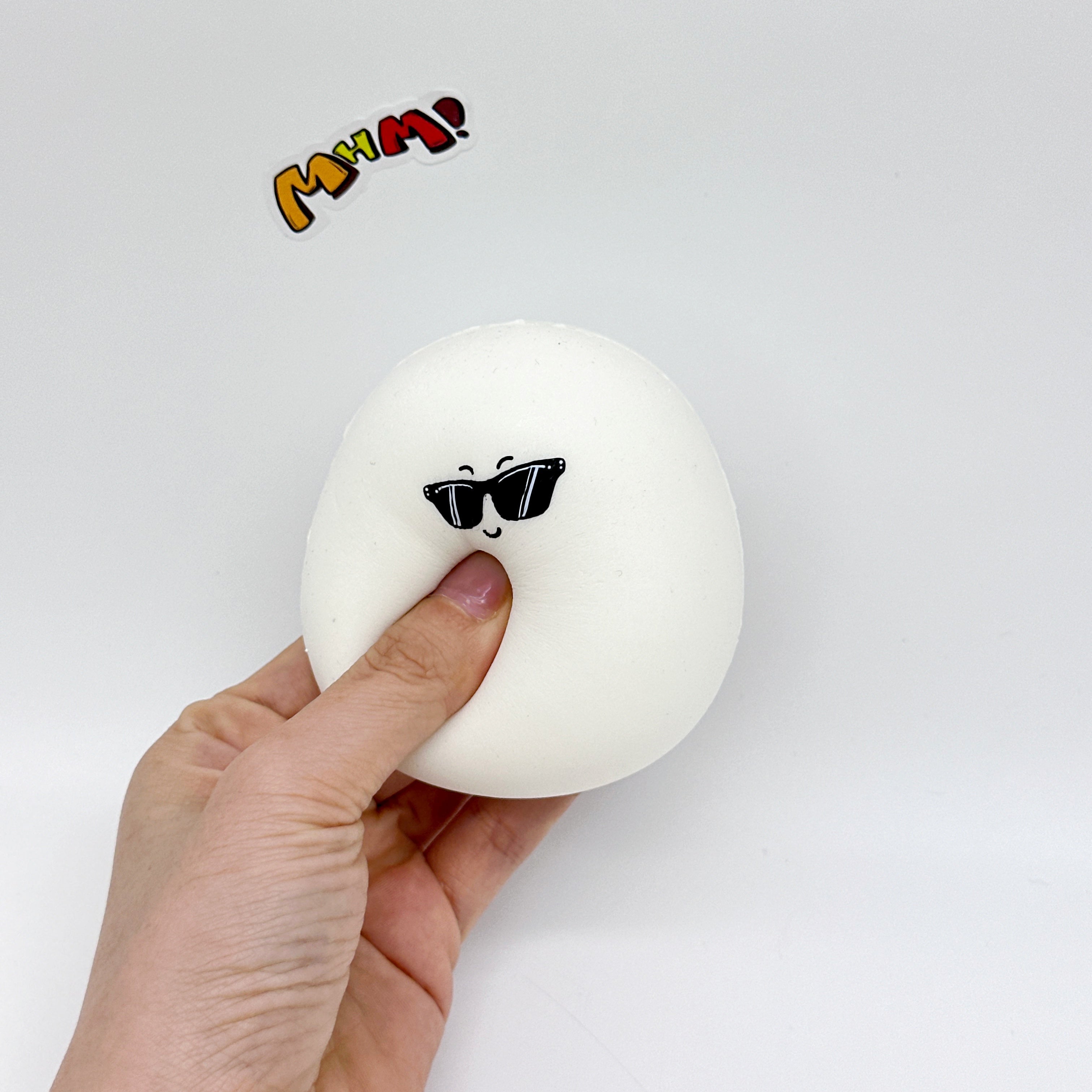 Boiled eggs and raw eggs, gently squish and have fun!