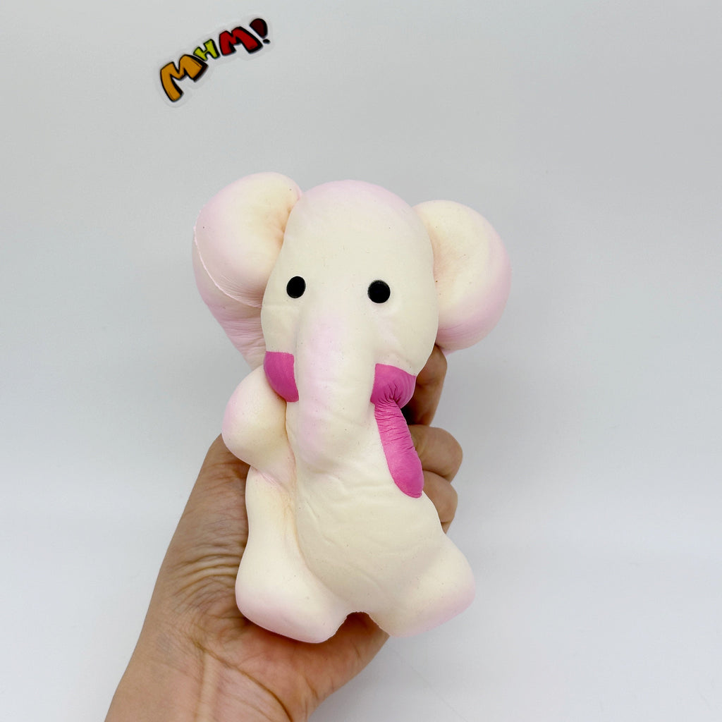 🐘🧣 Scarf Elephant Squishy - 4 Cute Bear Styles with Colorful Scarves Slow Rising Stress Relief Toy