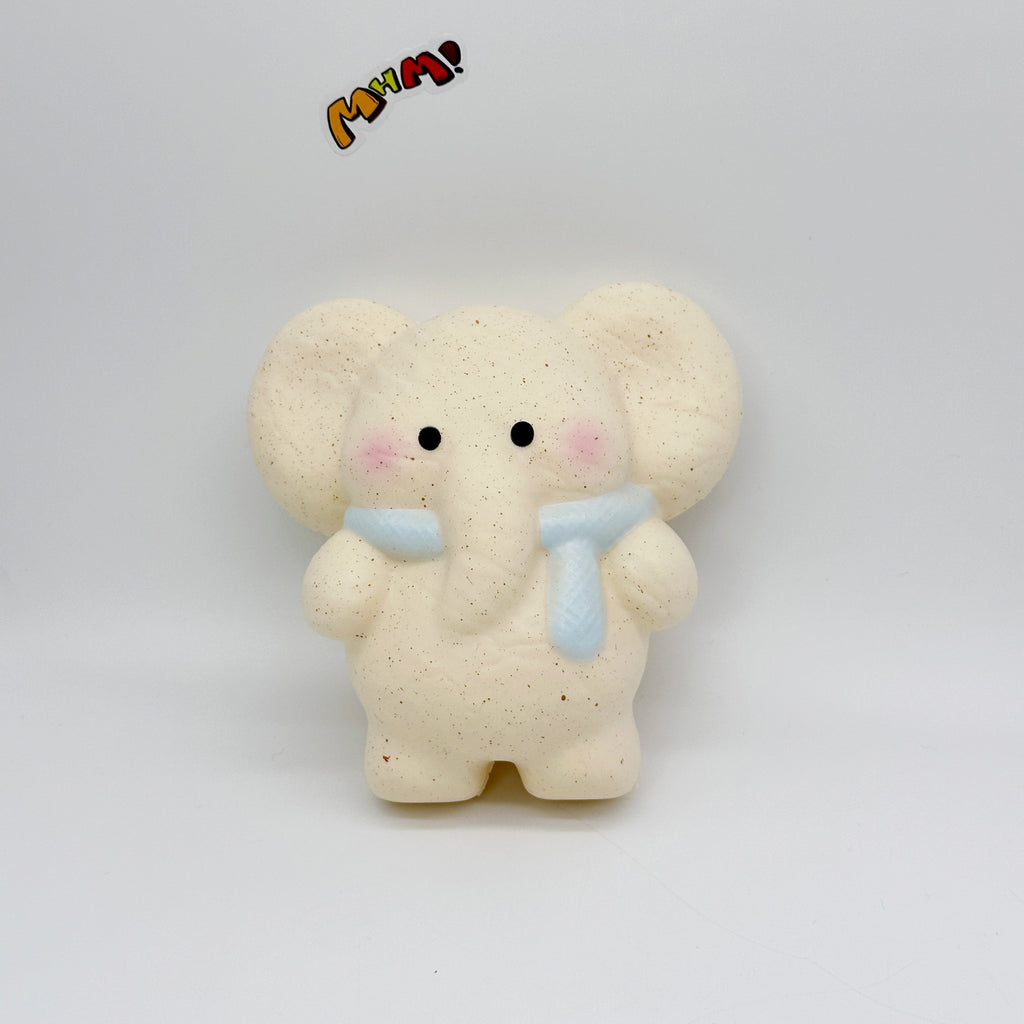 🐘🧣 Scarf Elephant Squishy - 4 Cute Bear Styles with Colorful Scarves Slow Rising Stress Relief Toy