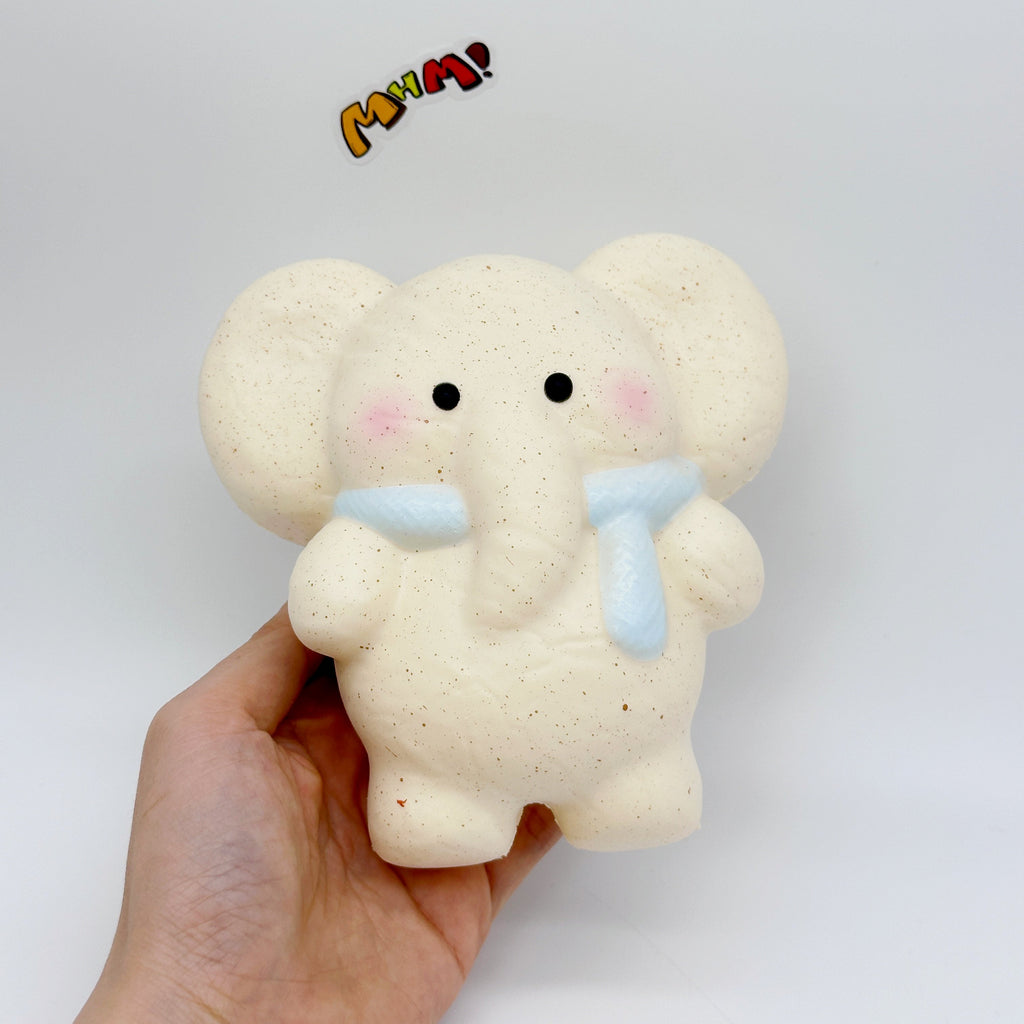 🐘🧣 Scarf Elephant Squishy - 4 Cute Bear Styles with Colorful Scarves Slow Rising Stress Relief Toy