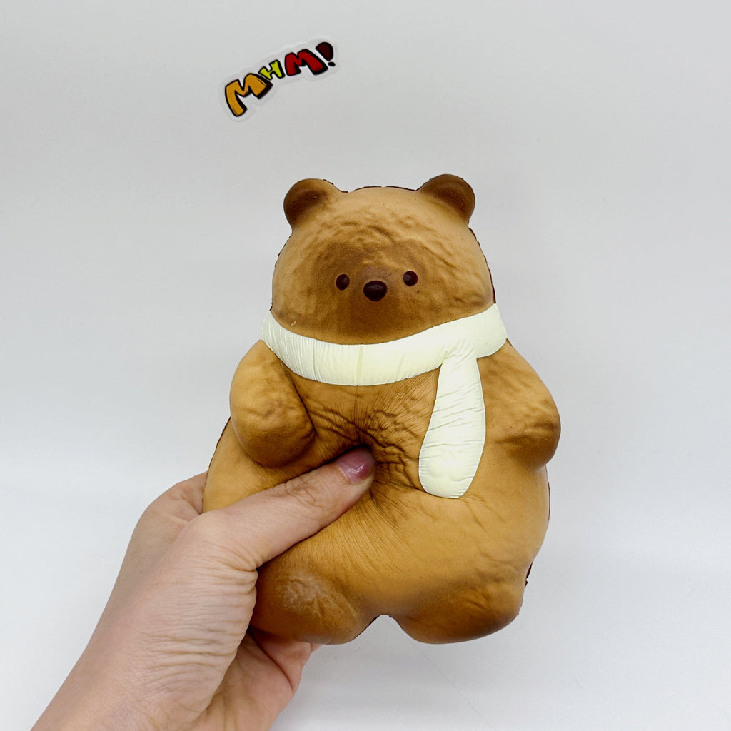 🐻🧣 Scarf Bear Squishy - 4 Cute Bear Styles with Colorful Scarves Slow Rising Stress Relief Toy