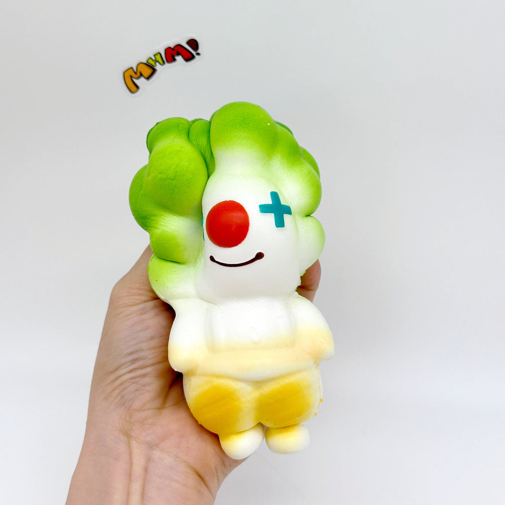 🤡 4 Colors Clown Squishy - Orange/Yellow/Green/Blue Cute Circus Slow Rising Stress Relief Toy