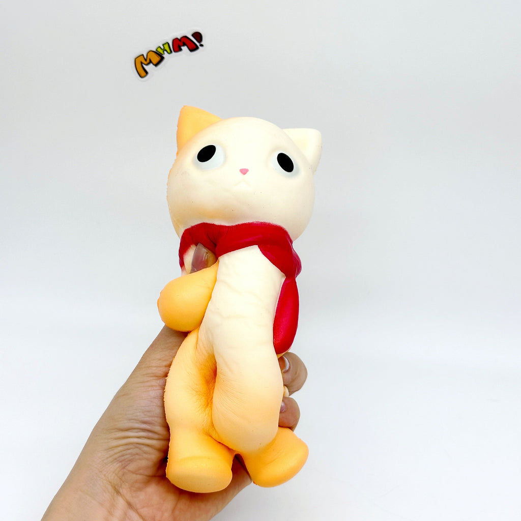 🐱🧣 Scarf Kitty Squishy - 4 Cute Cat Styles with Colorful Scarves Slow Rising Stress Relief Toy