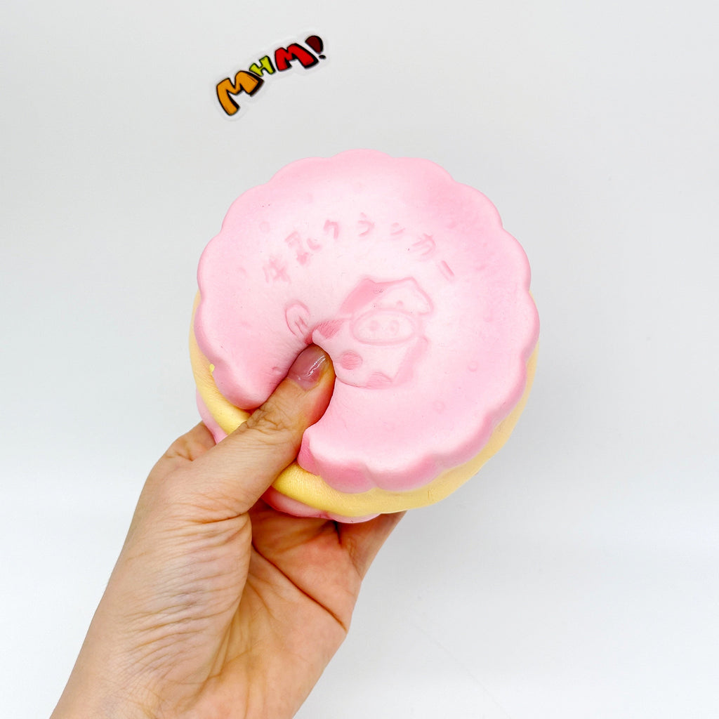 🐄 Puff Milk Sandwich Cookie Squishy | Cute Japanese Snack Slow Rising Stress Relief Toy 🍪