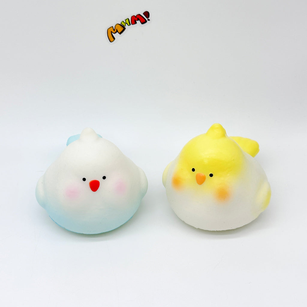 🐦 Cockatiel Squishy - Blue & Yellow Cute Parrot Slow Rising Stress Relief Toy