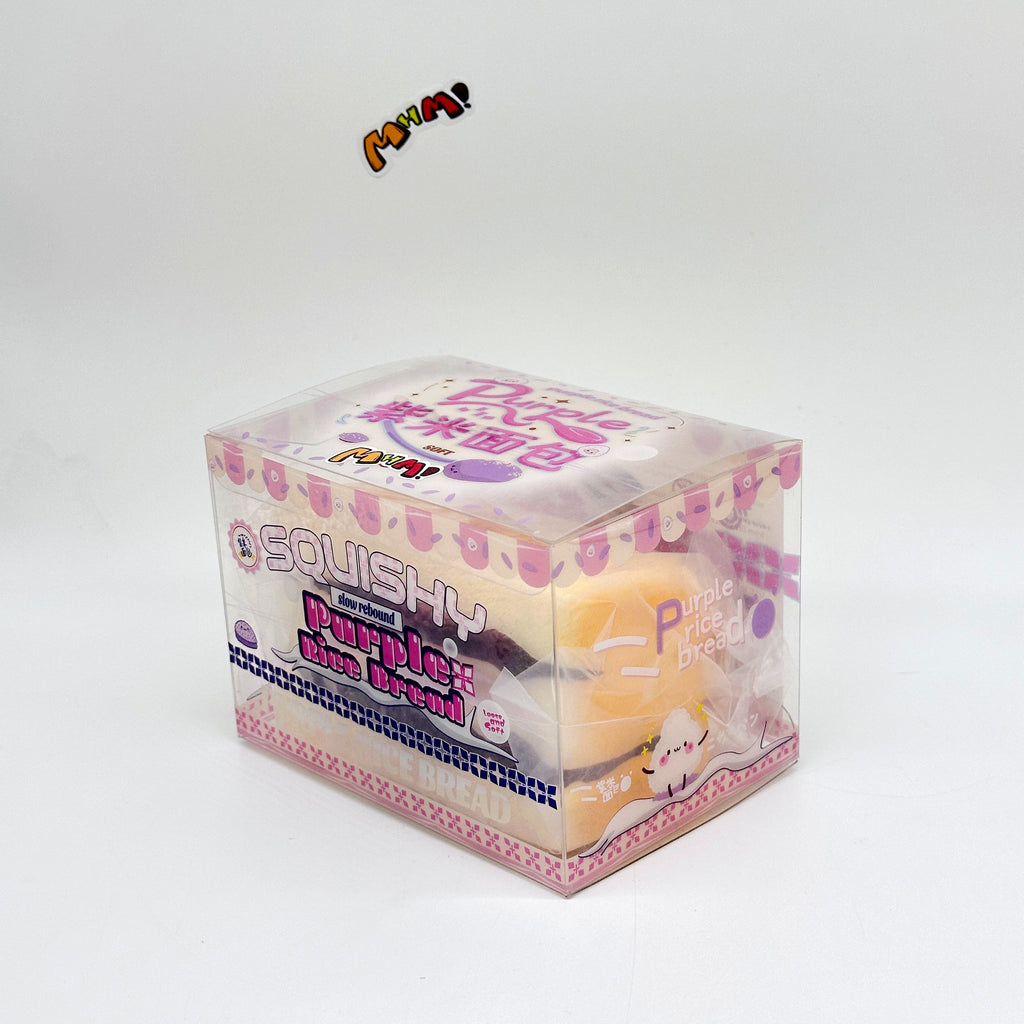 🍞 Purple Rice Bread Squishy | Cute Asian Snack Slow Rising Stress Relief Toy 🧈