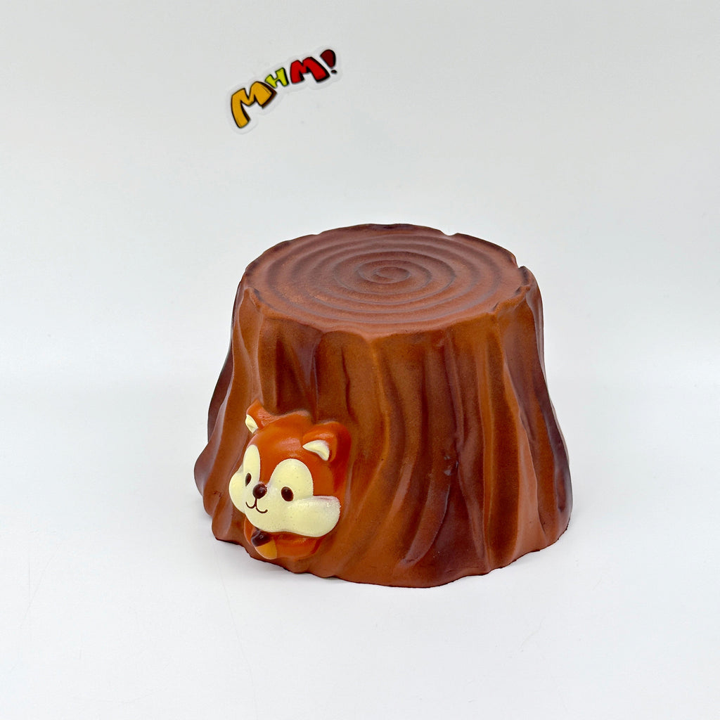 🌰 Squirrel Tree Stump Squishy 🐿️ | Cute Animal Themed Slow Rising Stress Relief Toy